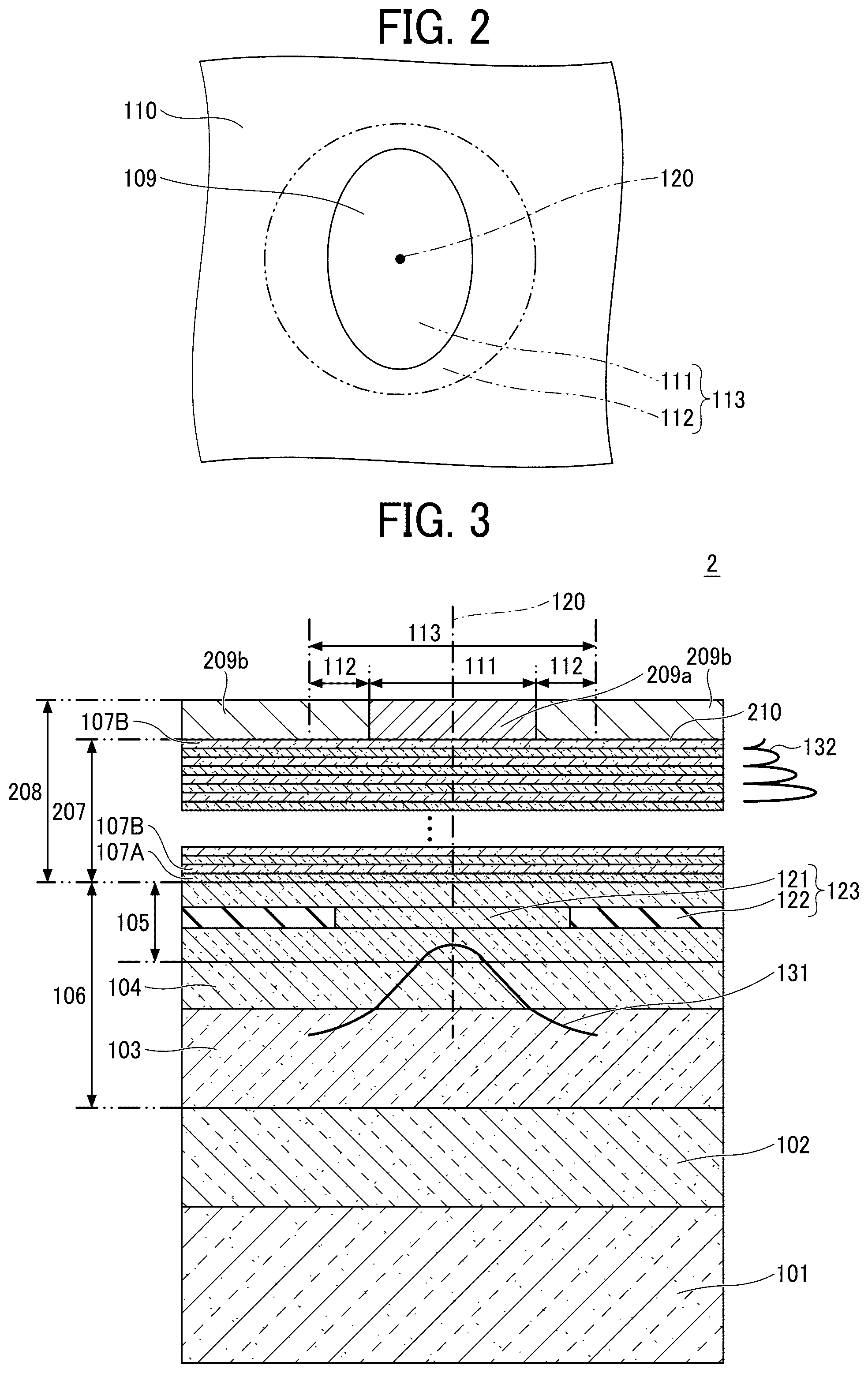 Patent US12562549 Figure 2 – Light emitting element, light source device, display device, head-mounted display, and biological information acquisition apparatus