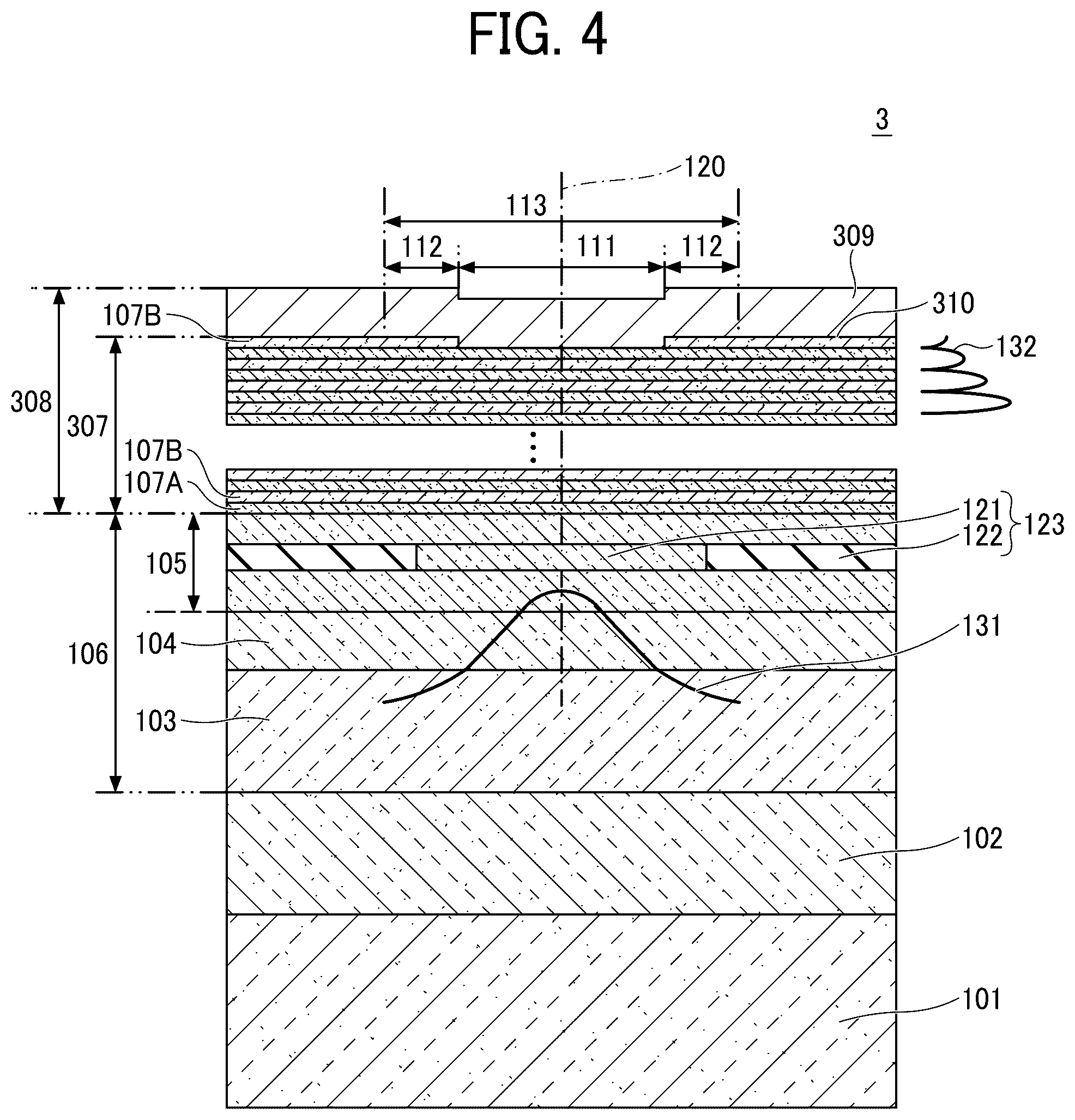 Patent US12562549 Figure 3 – Light emitting element, light source device, display device, head-mounted display, and biological information acquisition apparatus