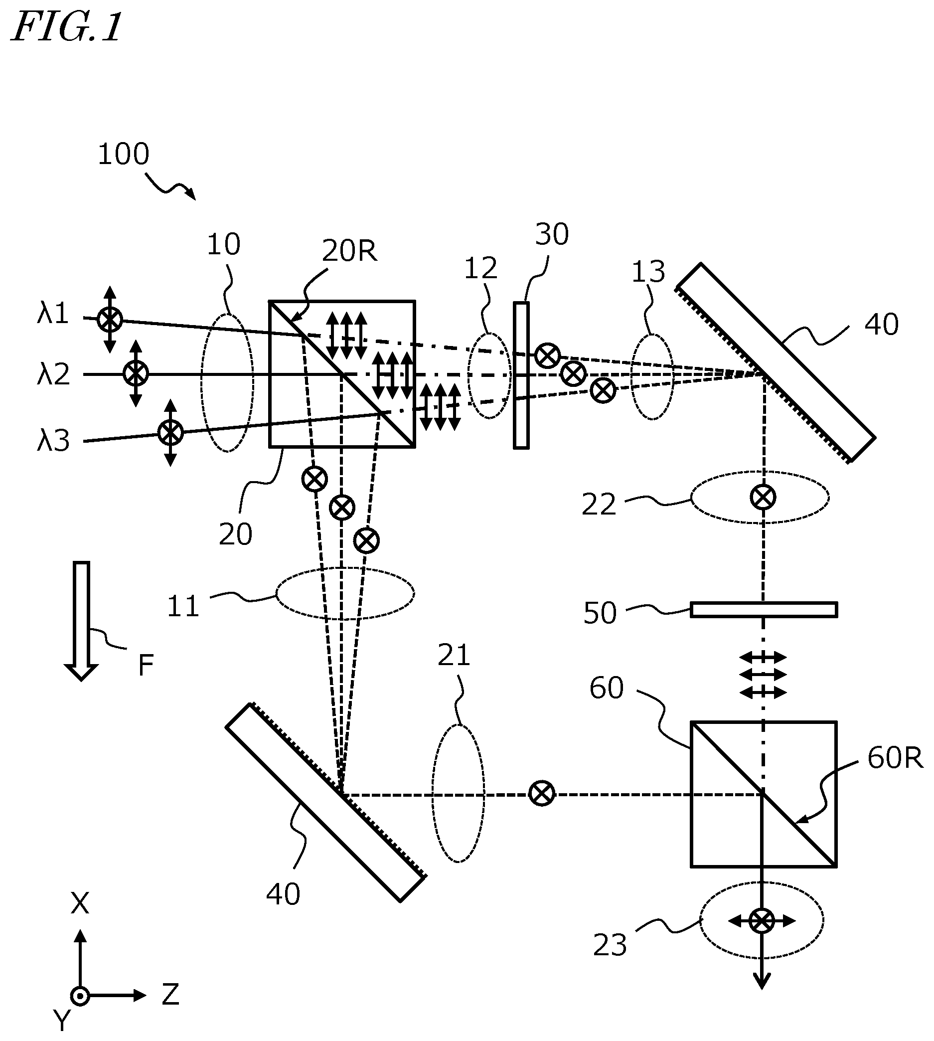 Patent US12562551 Figure 1 – Wavelength beam combining device, direct diode laser device, and laser processing machine
