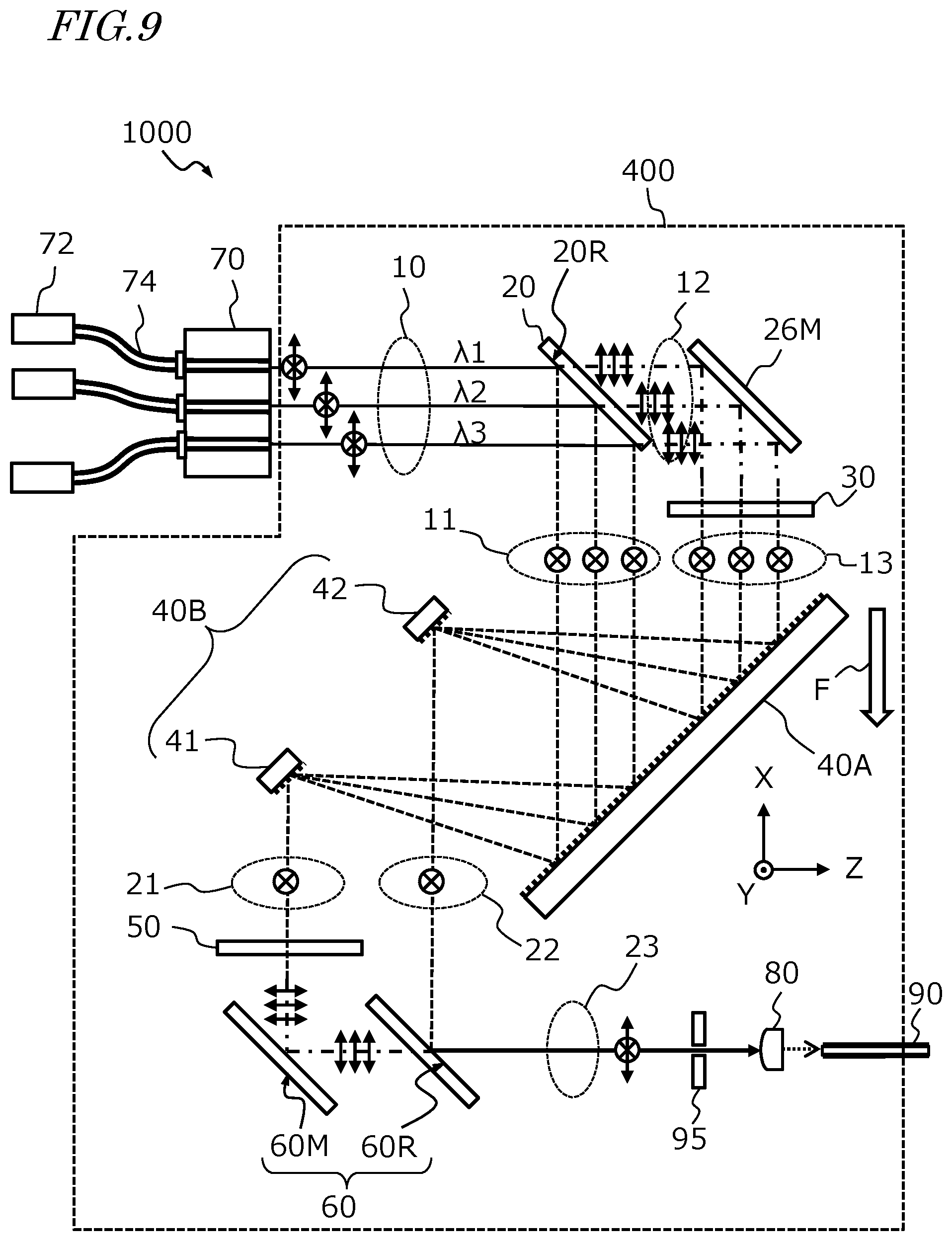 Patent US12562551 Figure 8 – Wavelength beam combining device, direct diode laser device, and laser processing machine