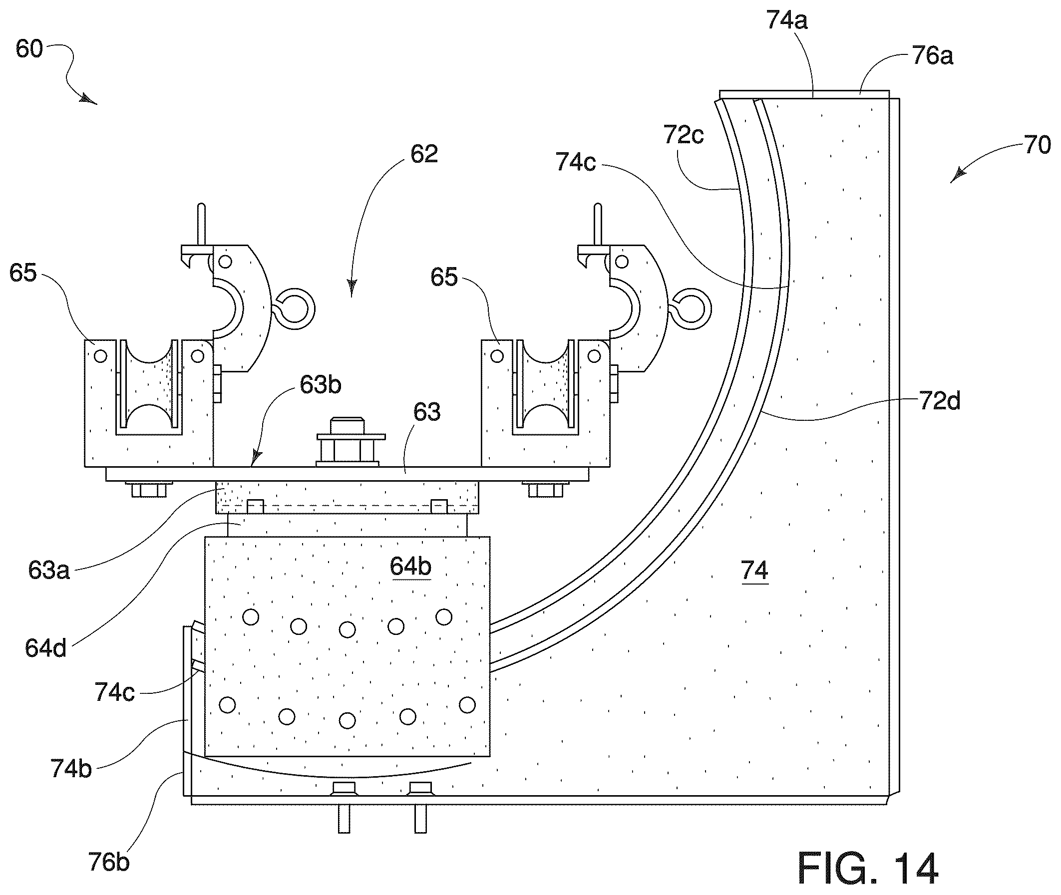 Patent US12562555 Figure 13 – Apparatus, system and method for lifting and manipulating conductors