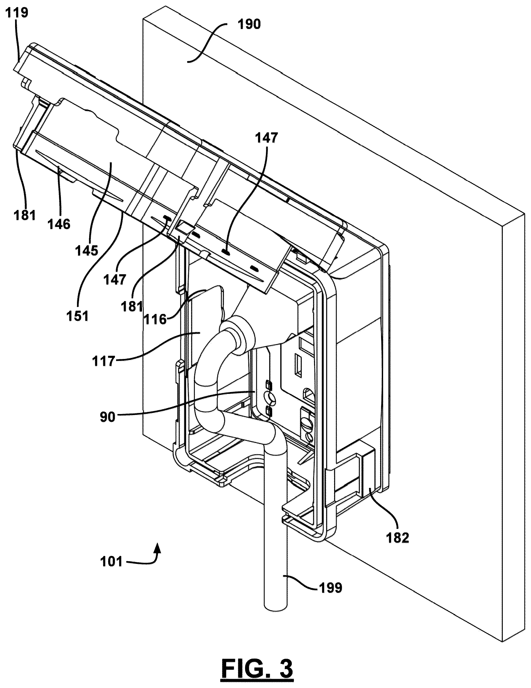 Patent US12562556 Figure 2 – Configurable electrical outlet cover enclosure