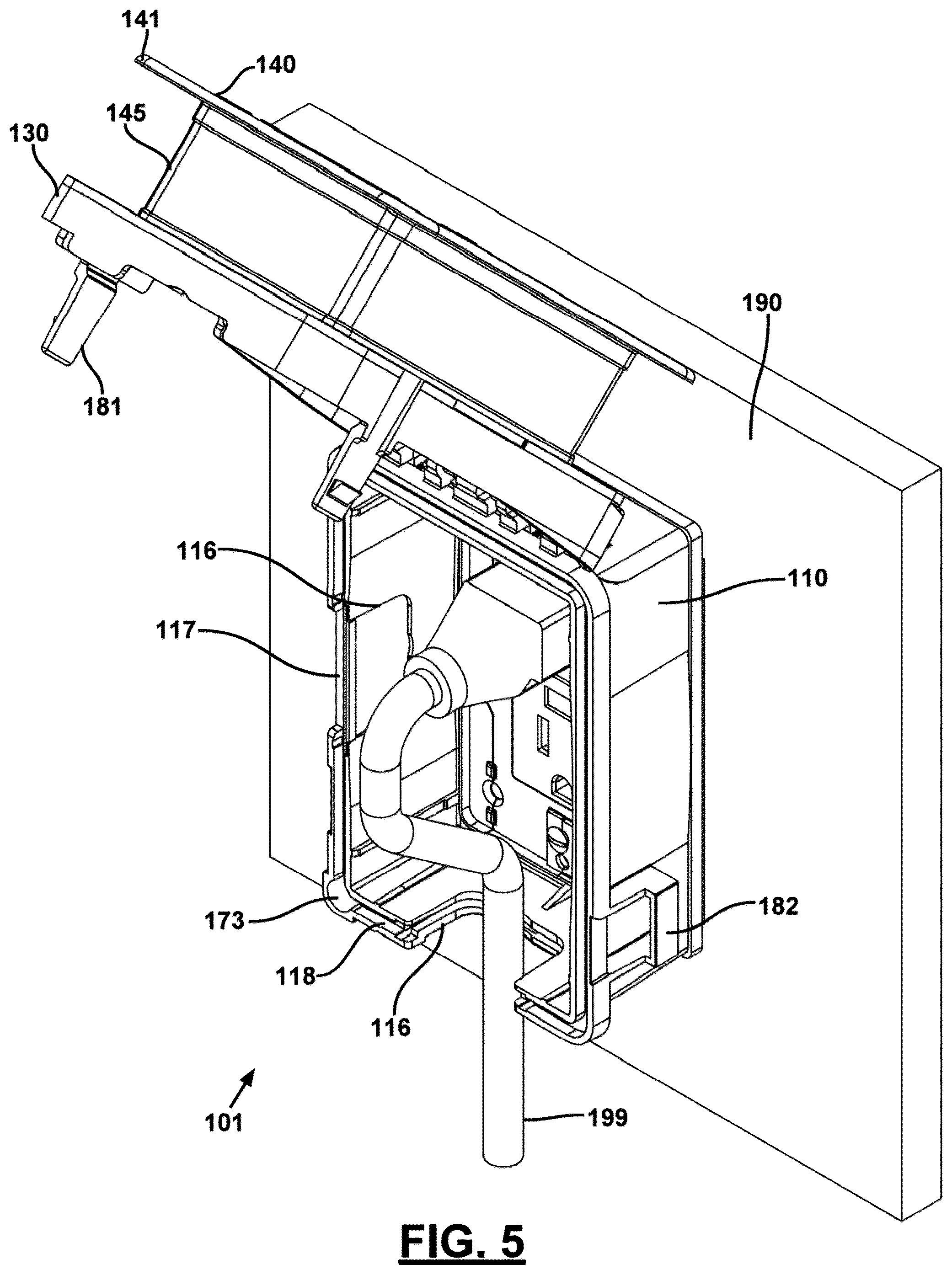 Patent US12562556 Figure 4 – Configurable electrical outlet cover enclosure