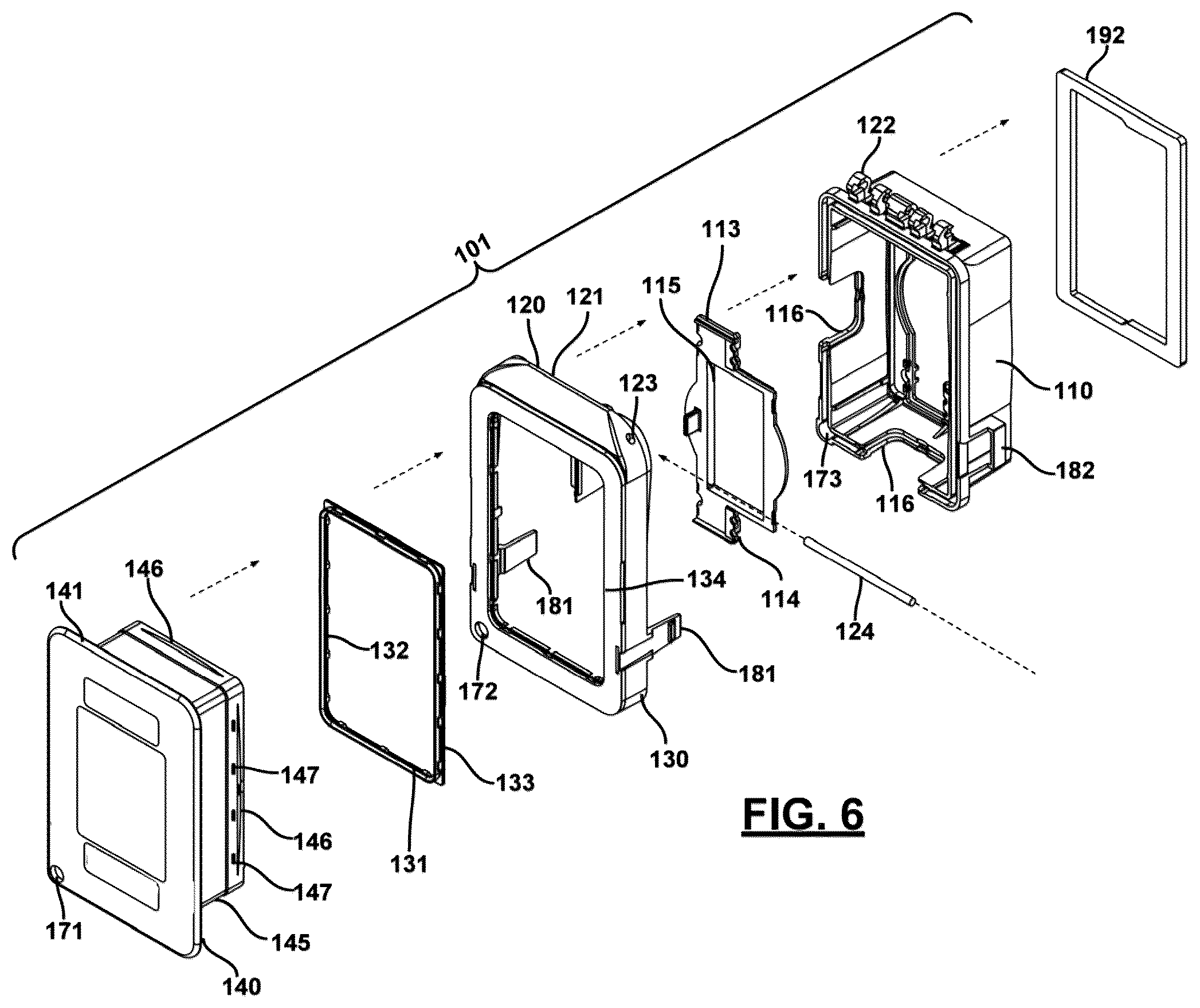 Patent US12562556 Figure 5 – Configurable electrical outlet cover enclosure