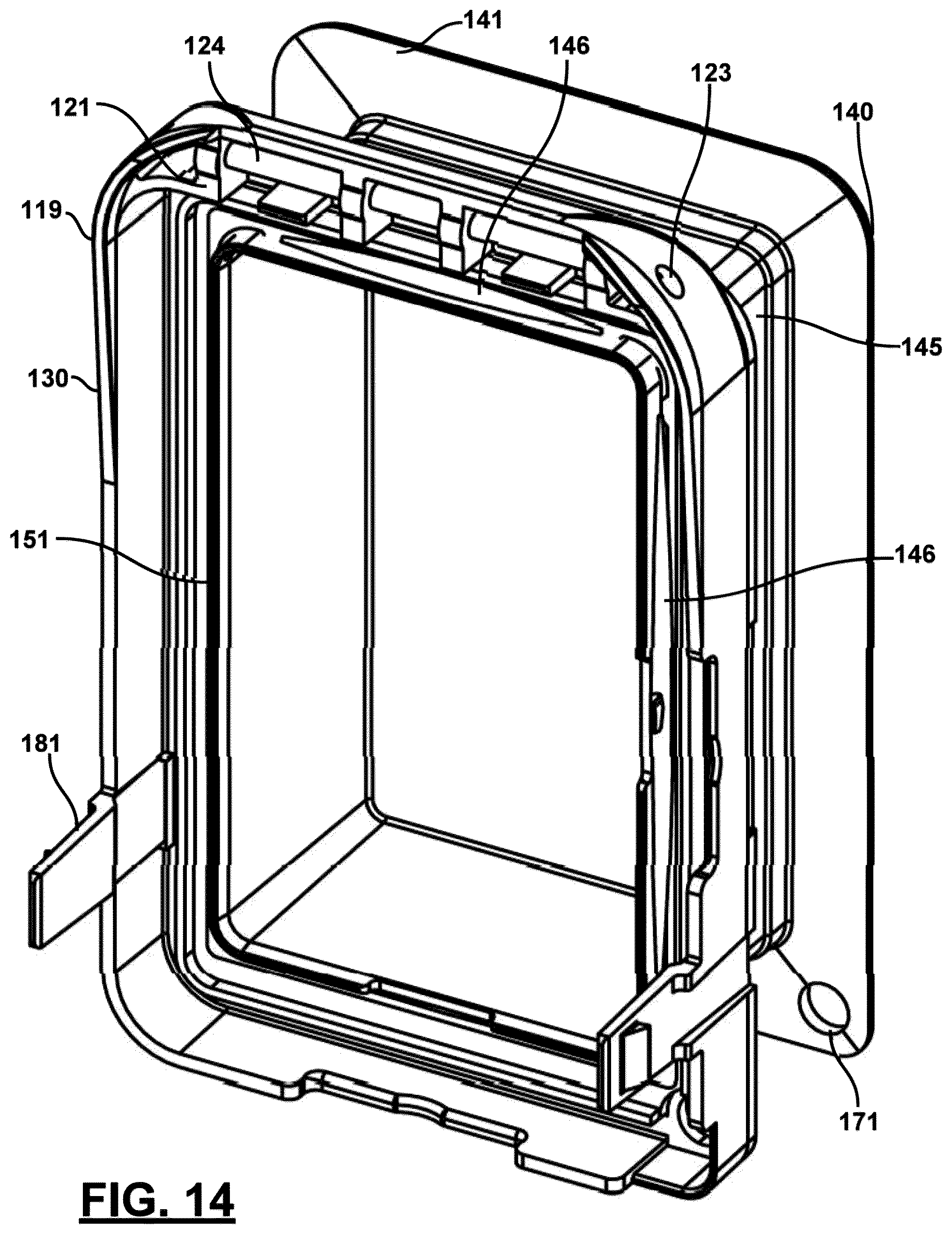 Patent US12562556 Figure 11 – Configurable electrical outlet cover enclosure