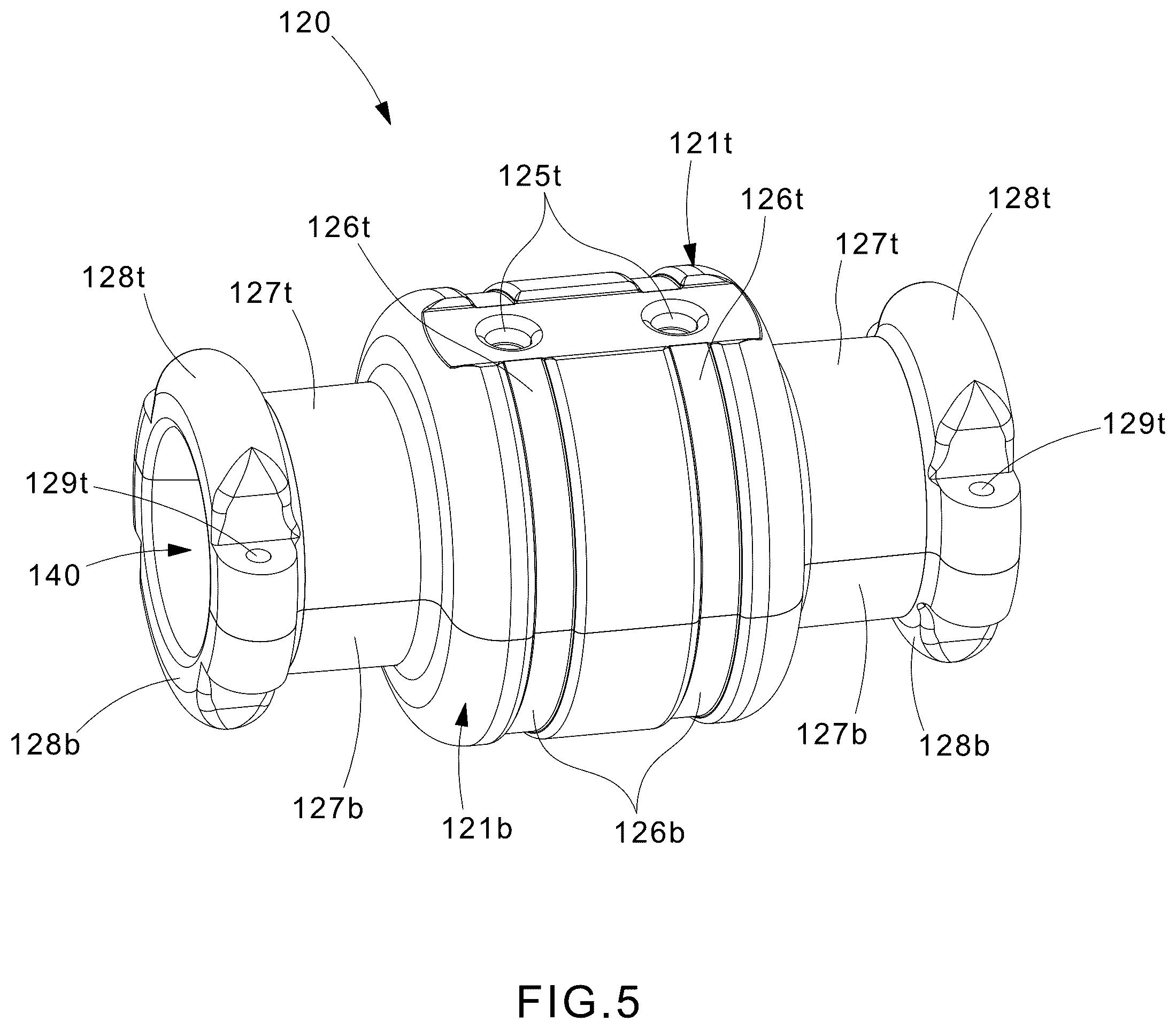 Patent US12562558 Figure 5 – Segmented bend restrictor system with full disassembly capability