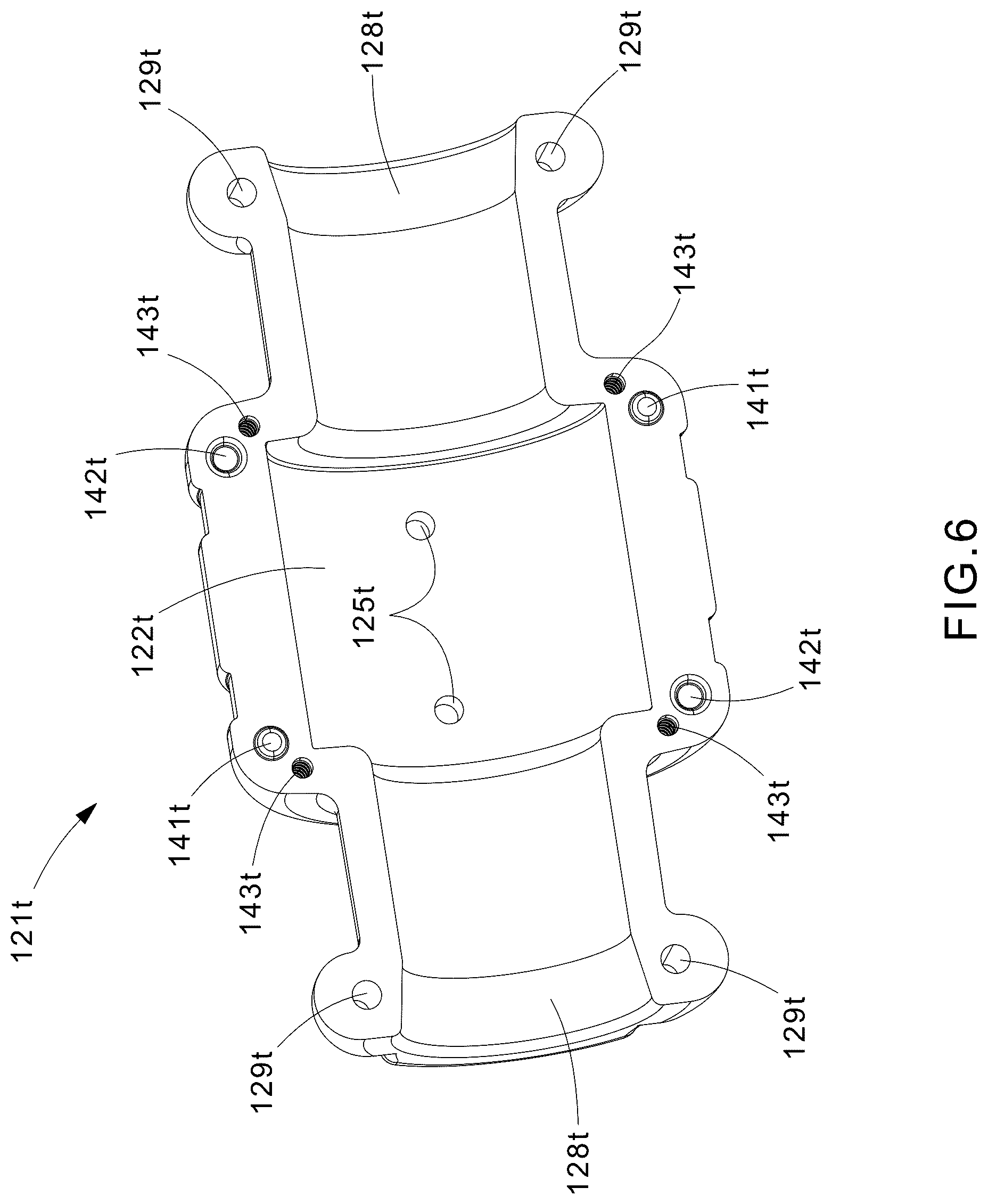 Patent US12562558 Figure 6 – Segmented bend restrictor system with full disassembly capability