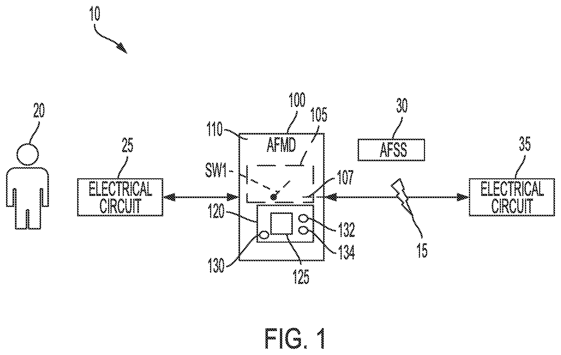 Patent US12562559 Figure 1 – Arc flash mitigation device
