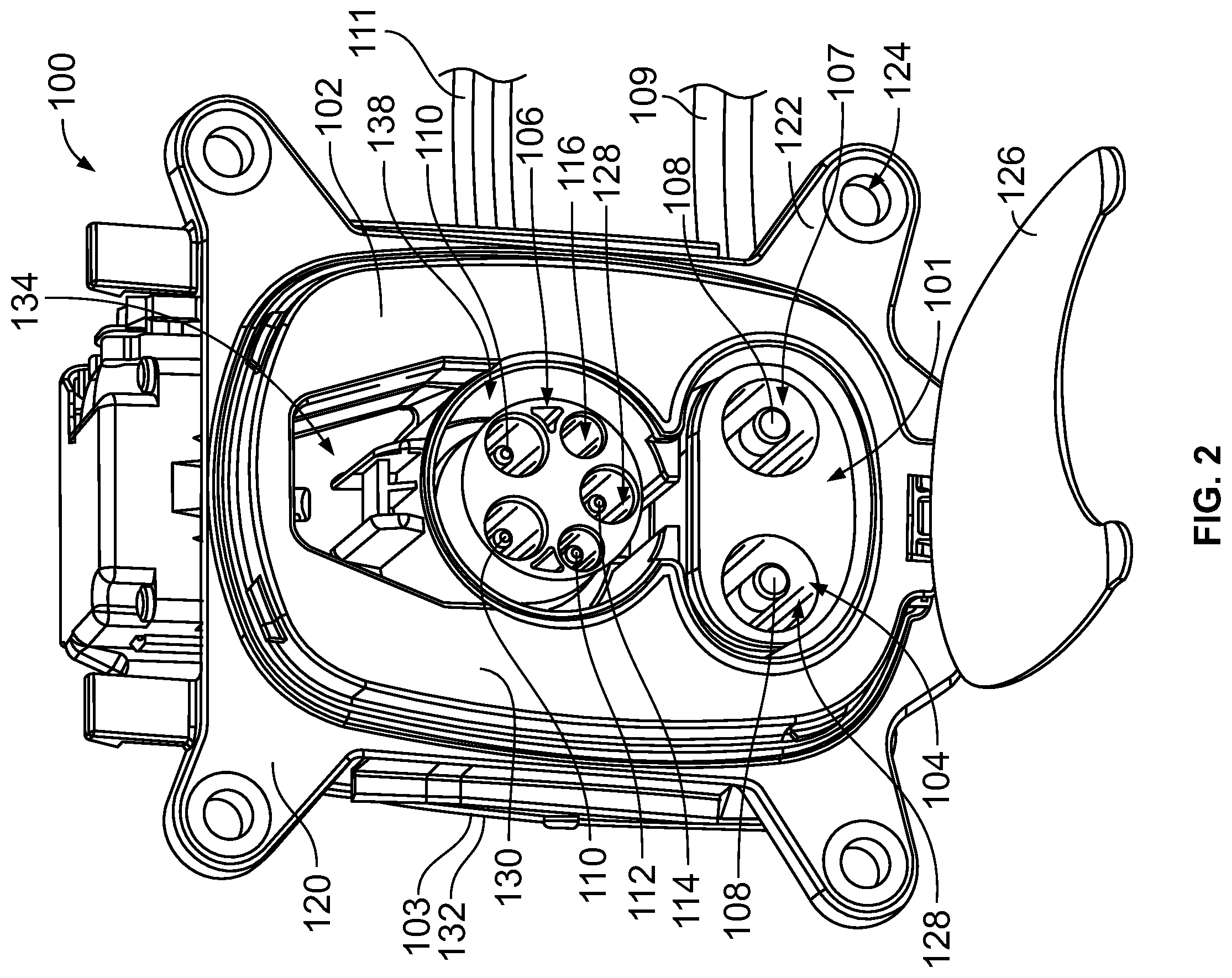 Patent US12562560 Figure 2 – Vehicle charging system for an electric vehicle having arc detection