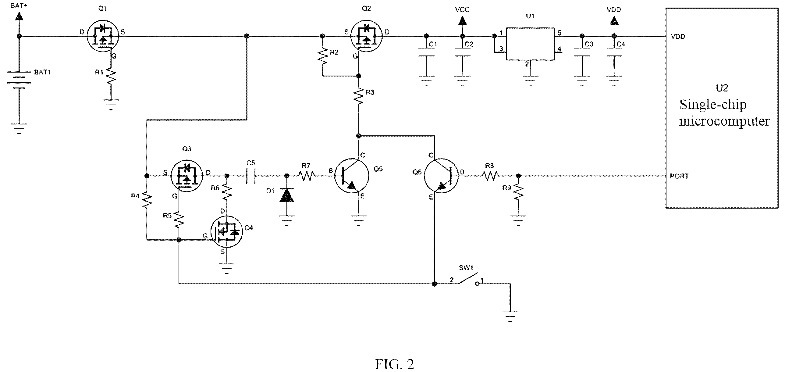 Patent US12562562 Figure 2 – Automatic power off circuit of non-rebound switches