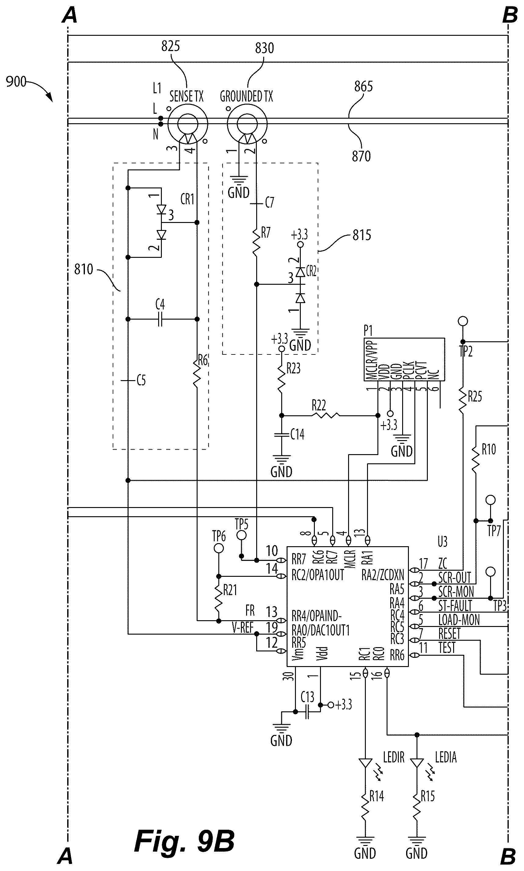 Patent US12562563 Figure 12 – Ground fault circuit interrupter with integrated controller