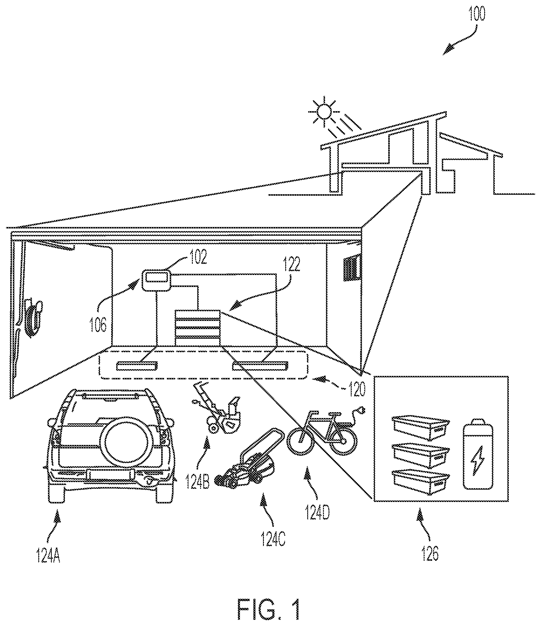 Patent US12562577 Figure 1 – Systems, methods, and apparatus for management of electrical energy transfer or distribution amongst a plurality of devices