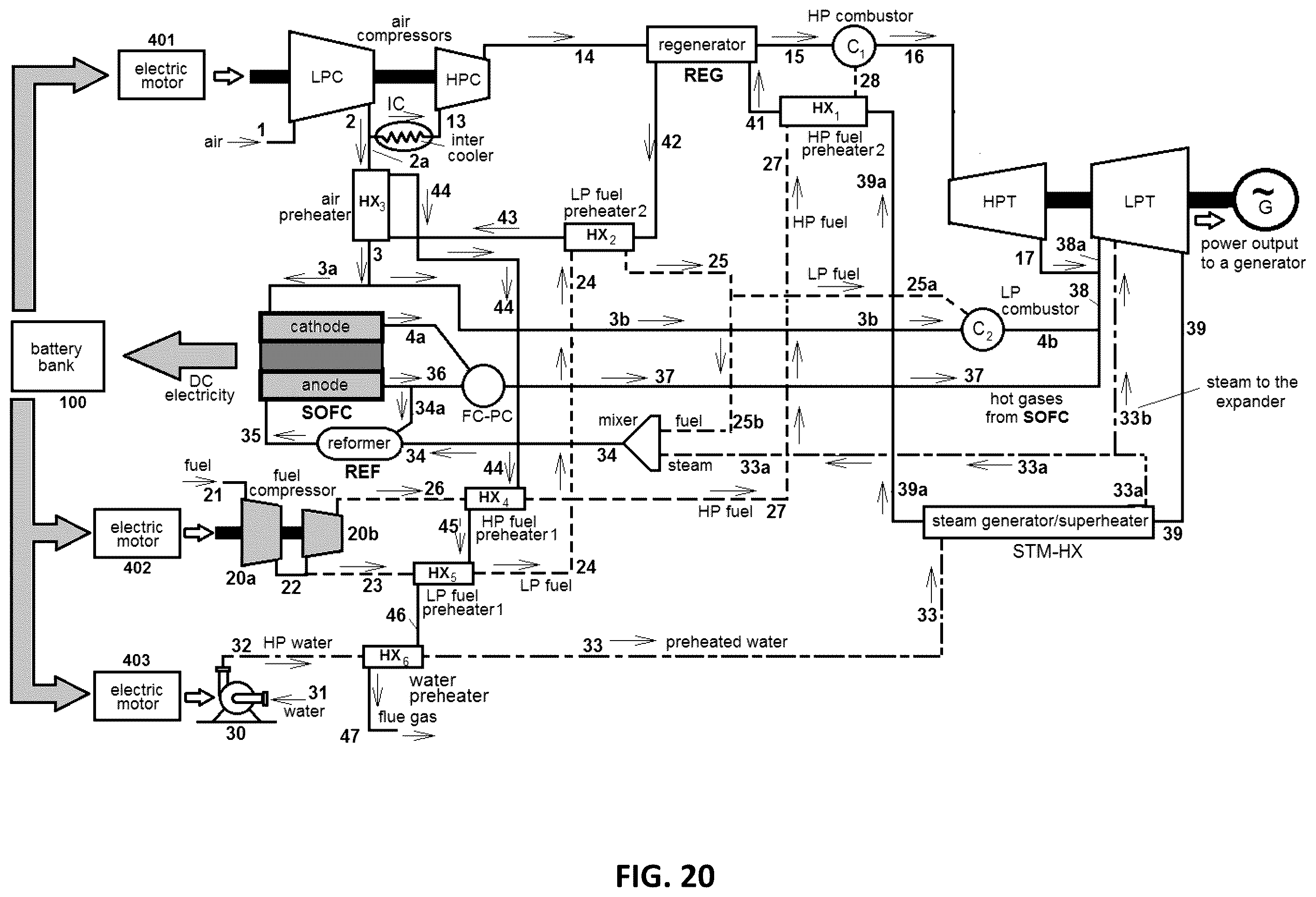 Patent US12562579 Figure 19 – Power generation system employing power amplifying thermo-mechanical inverter technology