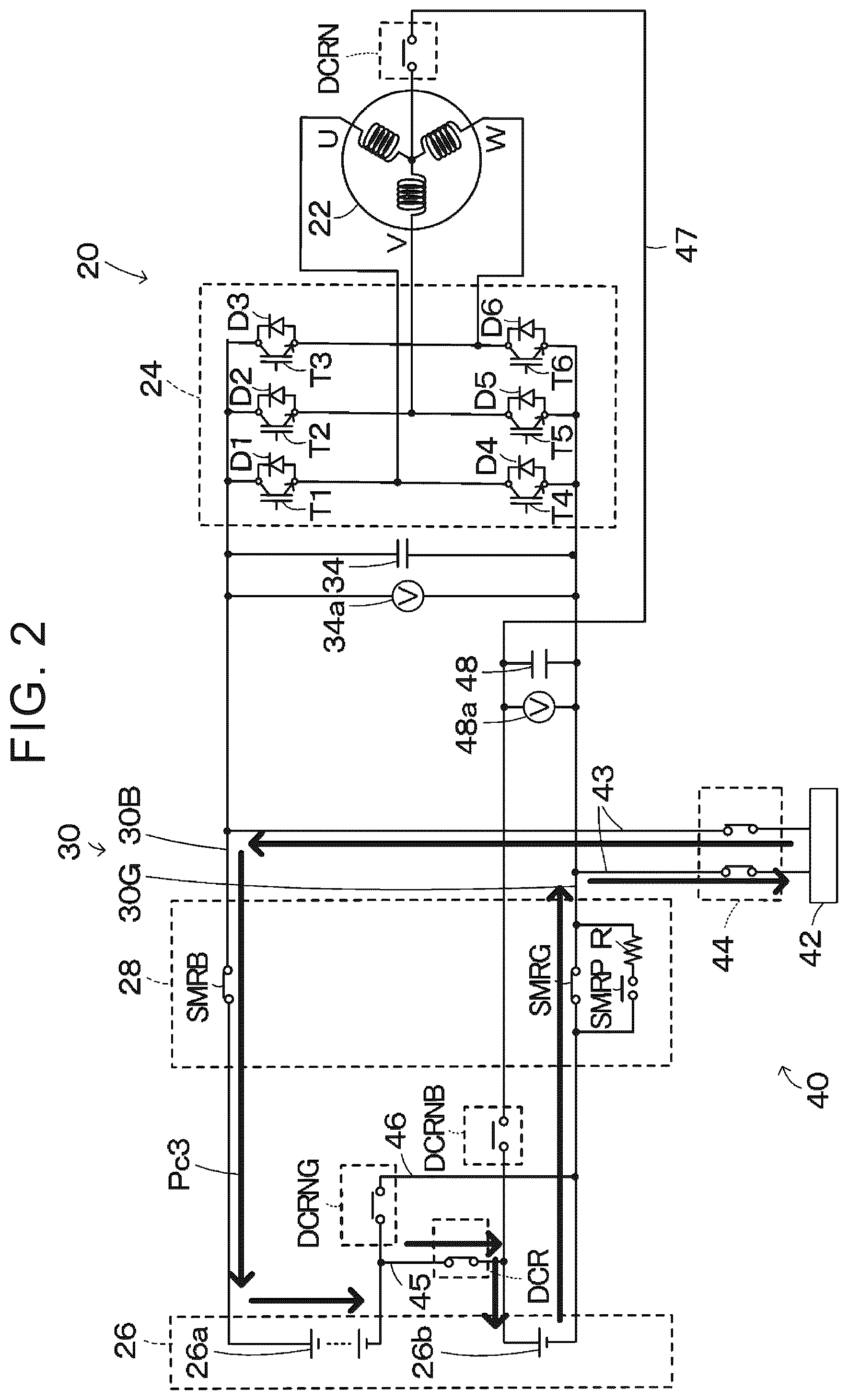 Patent US12562582 Figure 2 – Power supply device charging power storage device based on voltage comparison