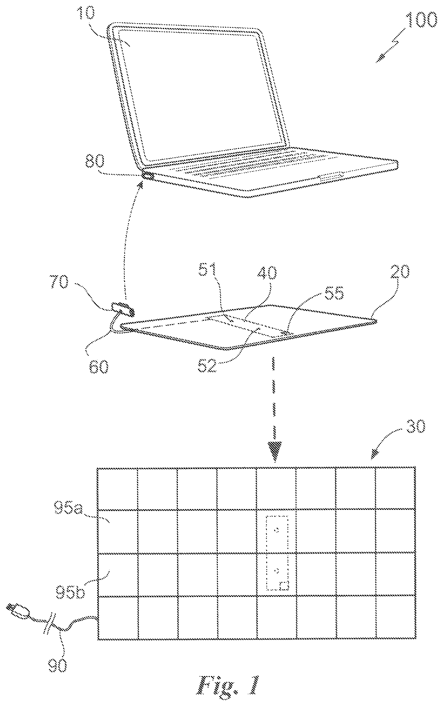 Patent US12562583 Figure 1 – Fuze cart system and method for mobile device charging station