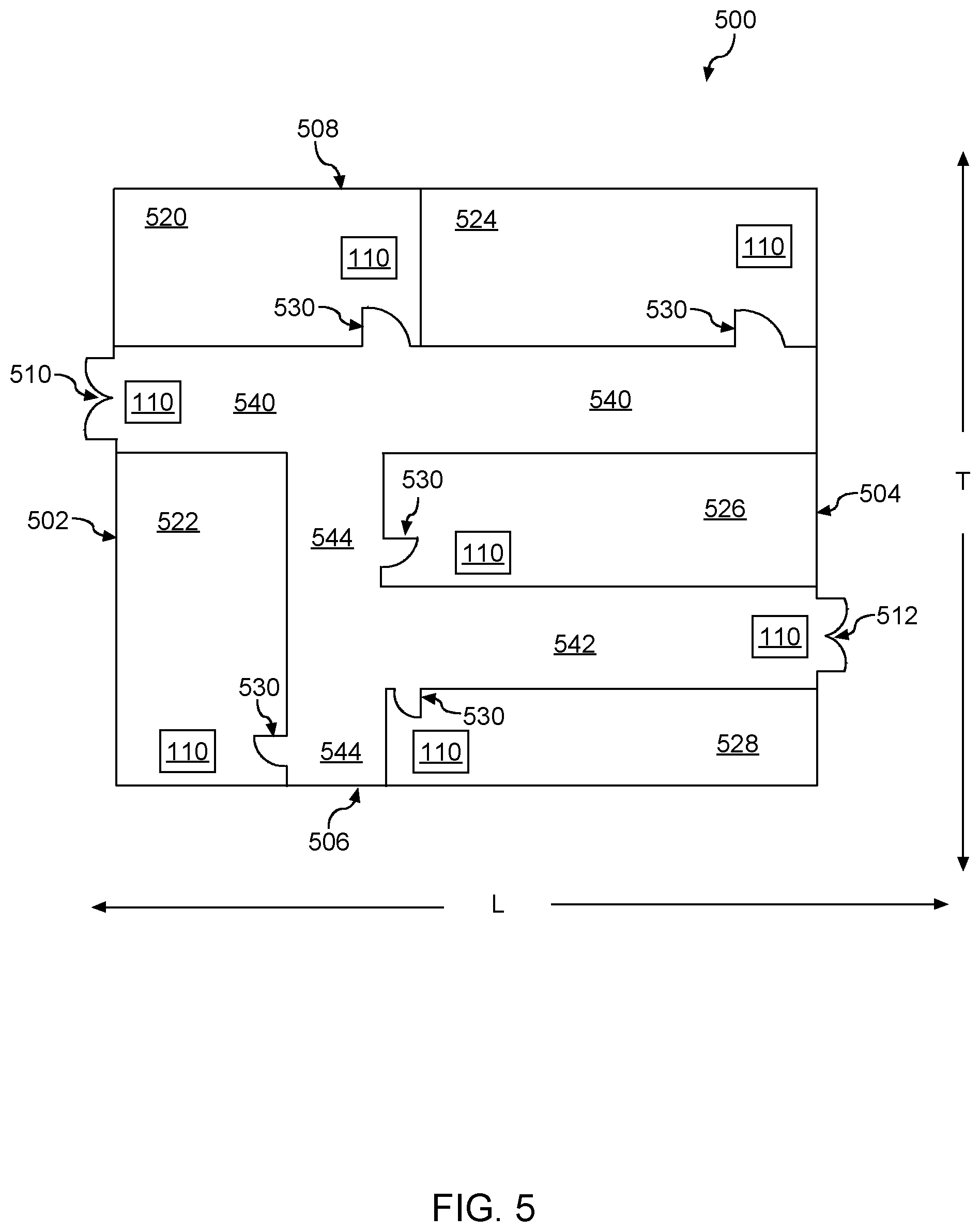 Patent US12562586 Figure 5 – Emergency lighting system
