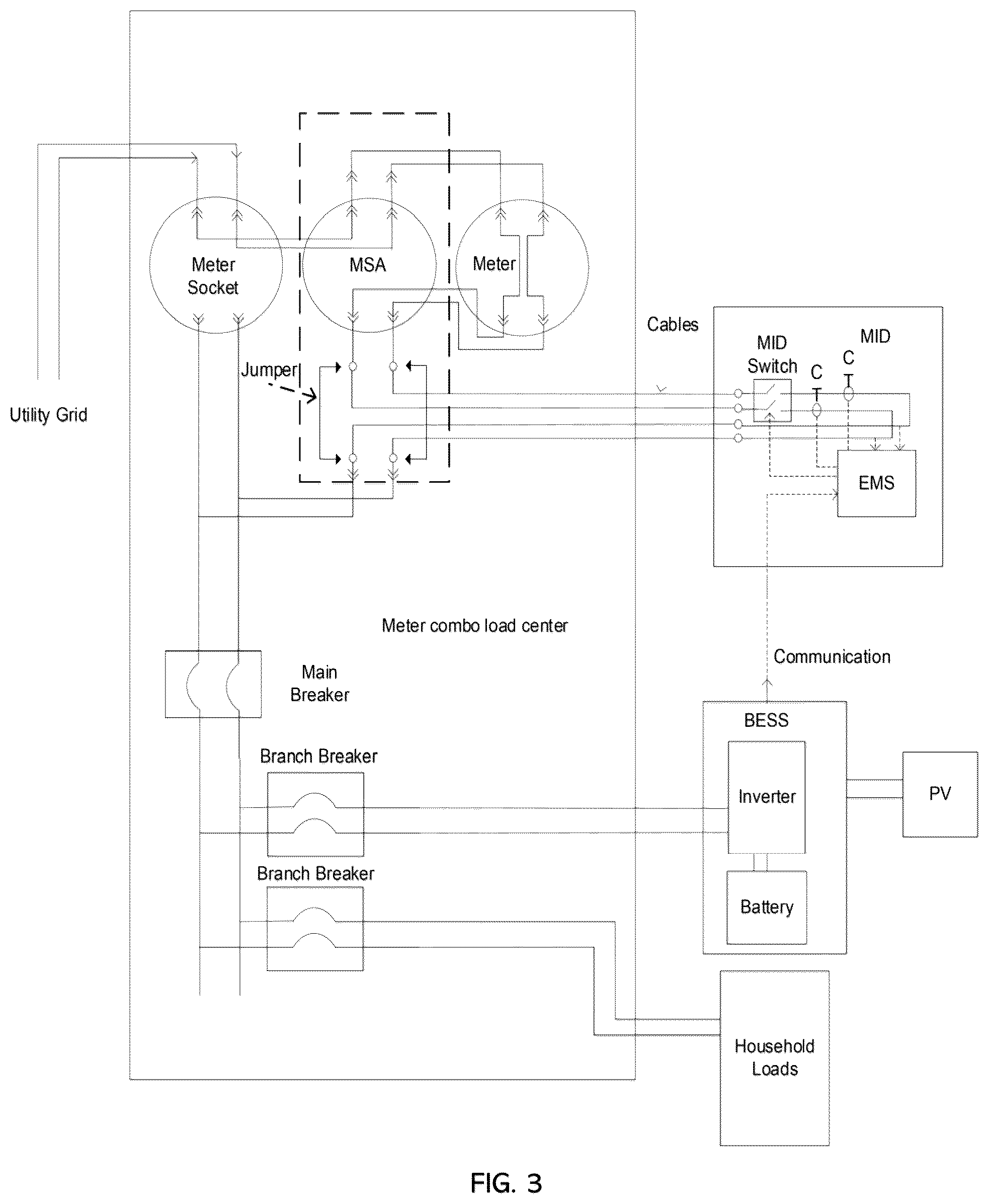 Patent US12562587 Figure 3 – Smart meter socket adapter for connecting batter energy storage system