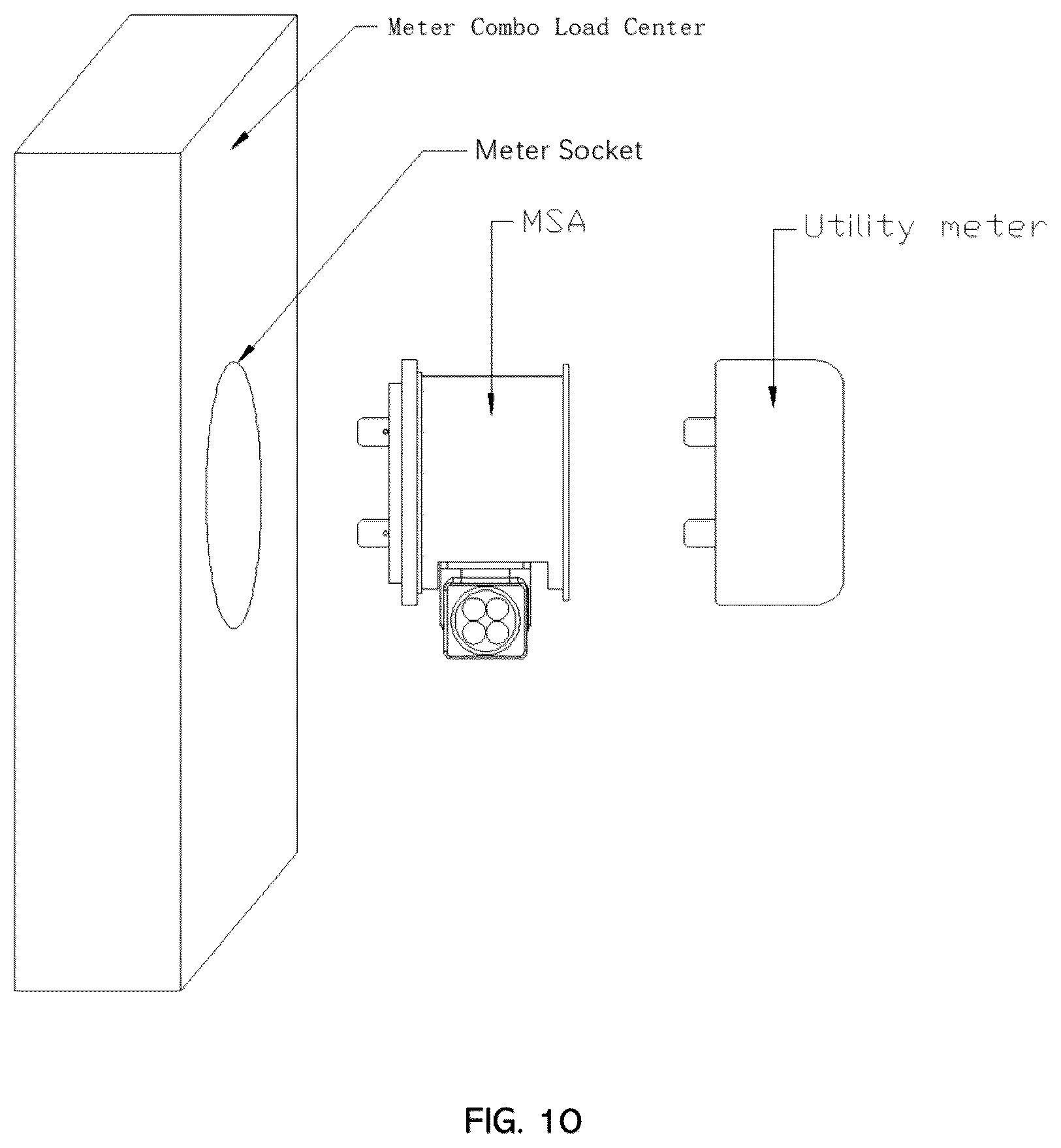 Patent US12562587 Figure 10 – Smart meter socket adapter for connecting batter energy storage system