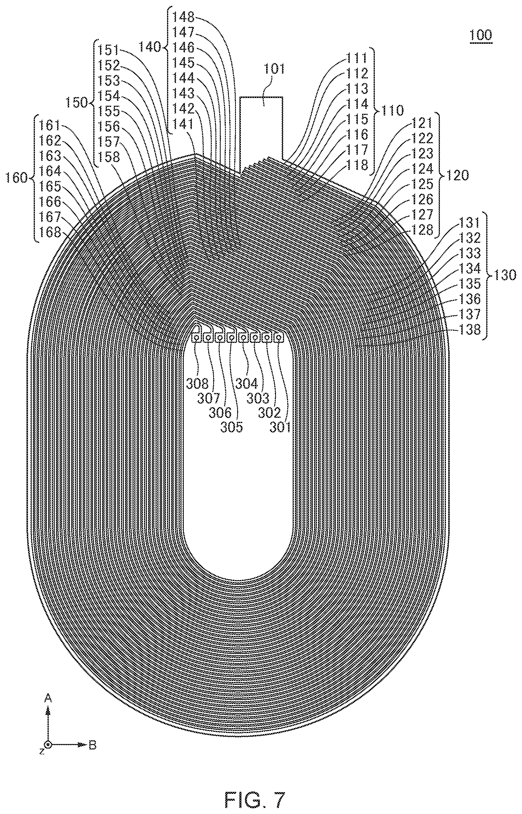 Patent US12562592 Figure 7 – Coil module and wireless power transmission device