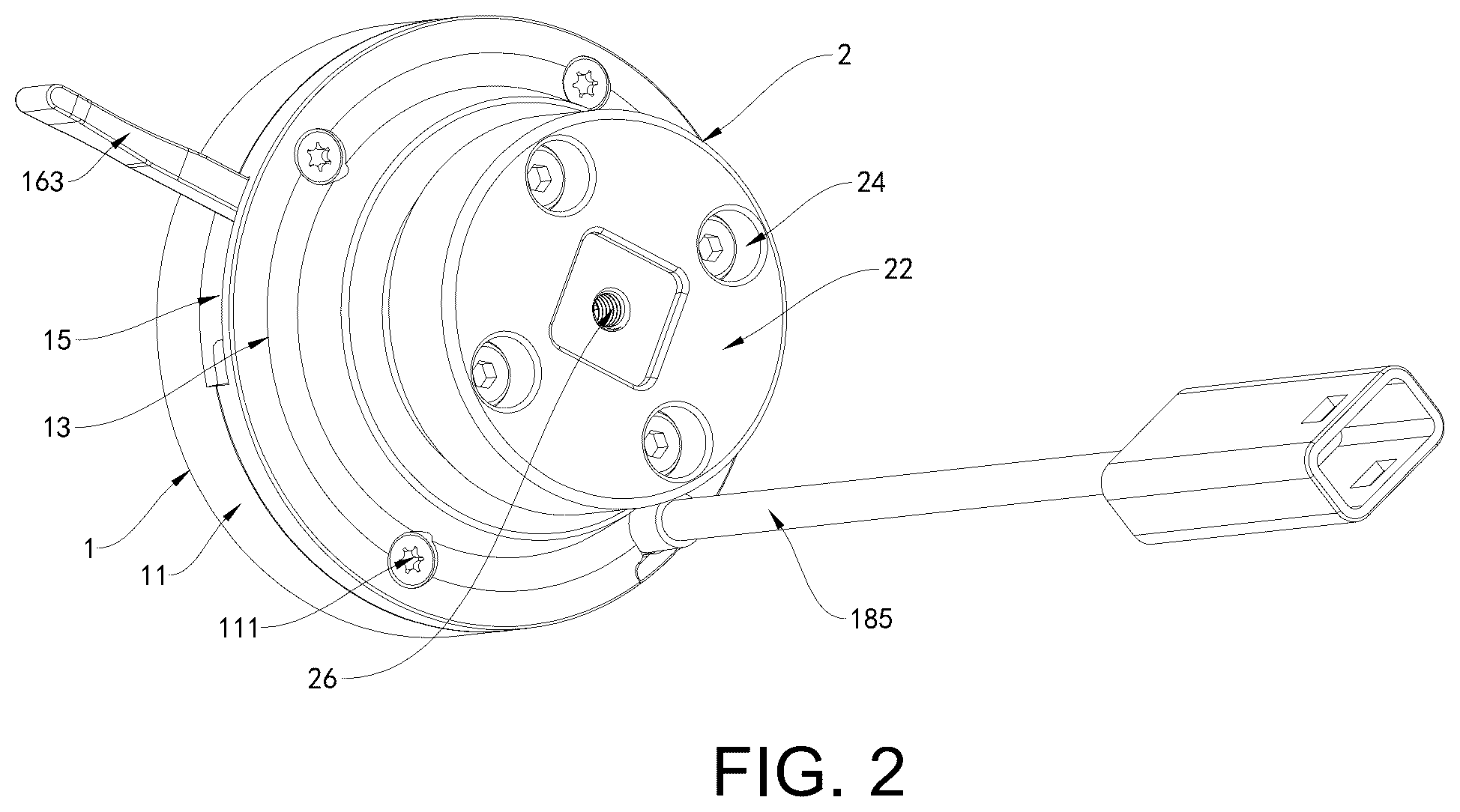 Patent US12562594 Figure 2 – Magnetic wireless charging quick-release mount