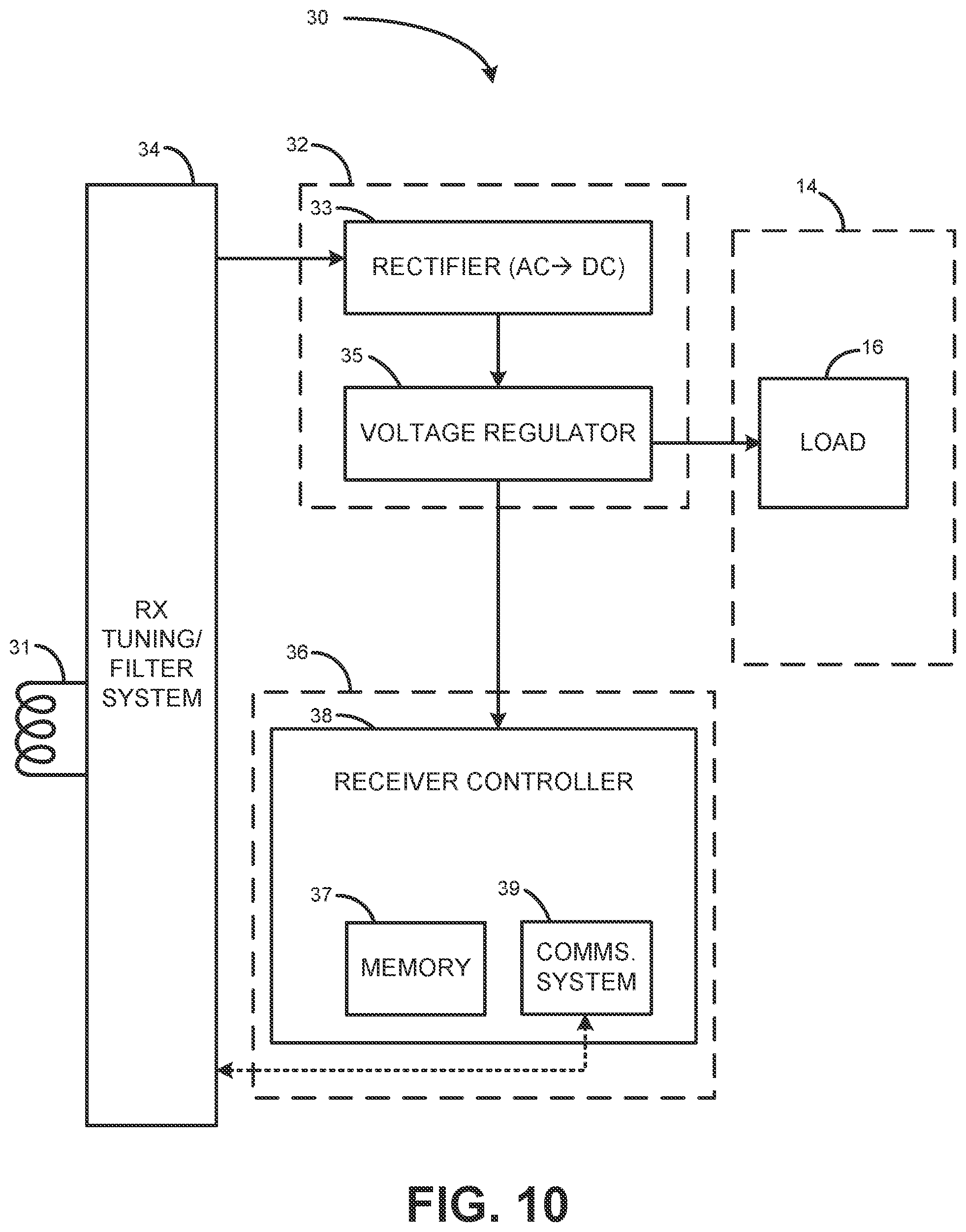 Patent US12562604 Figure 10 – Low cost communications demodulation for wireless power transmission system