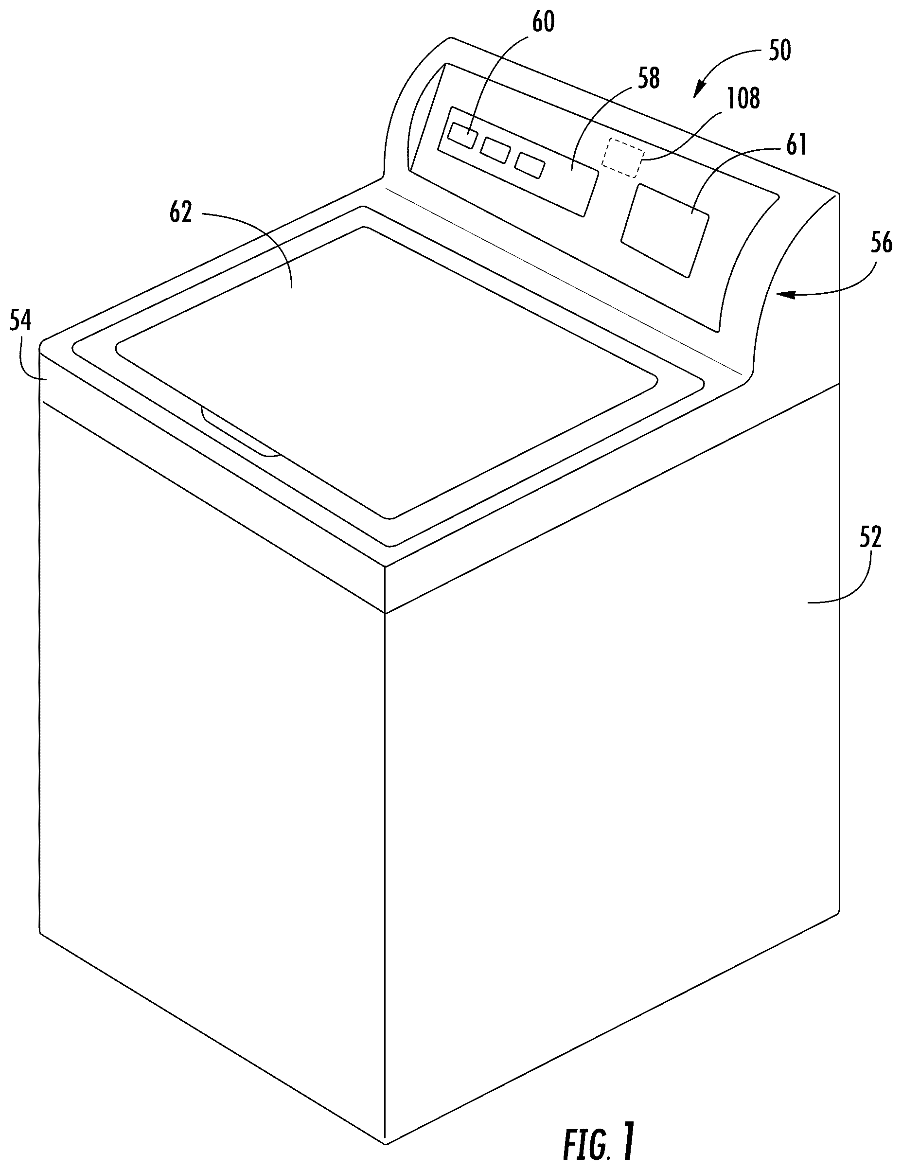 Patent US12562608 Figure 1 – Motor assembly for an appliance including a finger grip