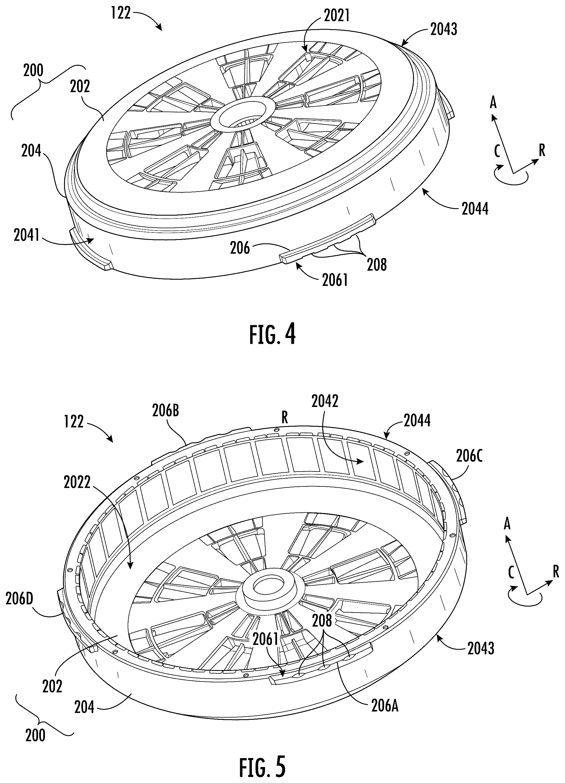 Patent US12562608 Figure 4 – Motor assembly for an appliance including a finger grip