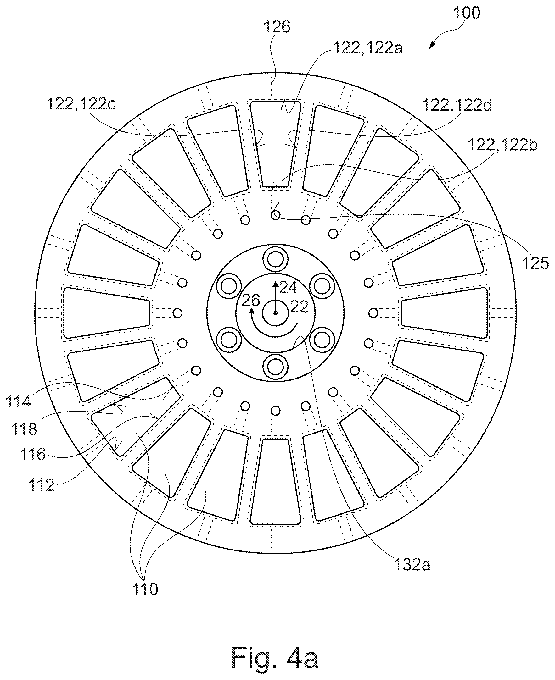 Patent US12562609 Figure 4 – Rotor for an axial flux motor