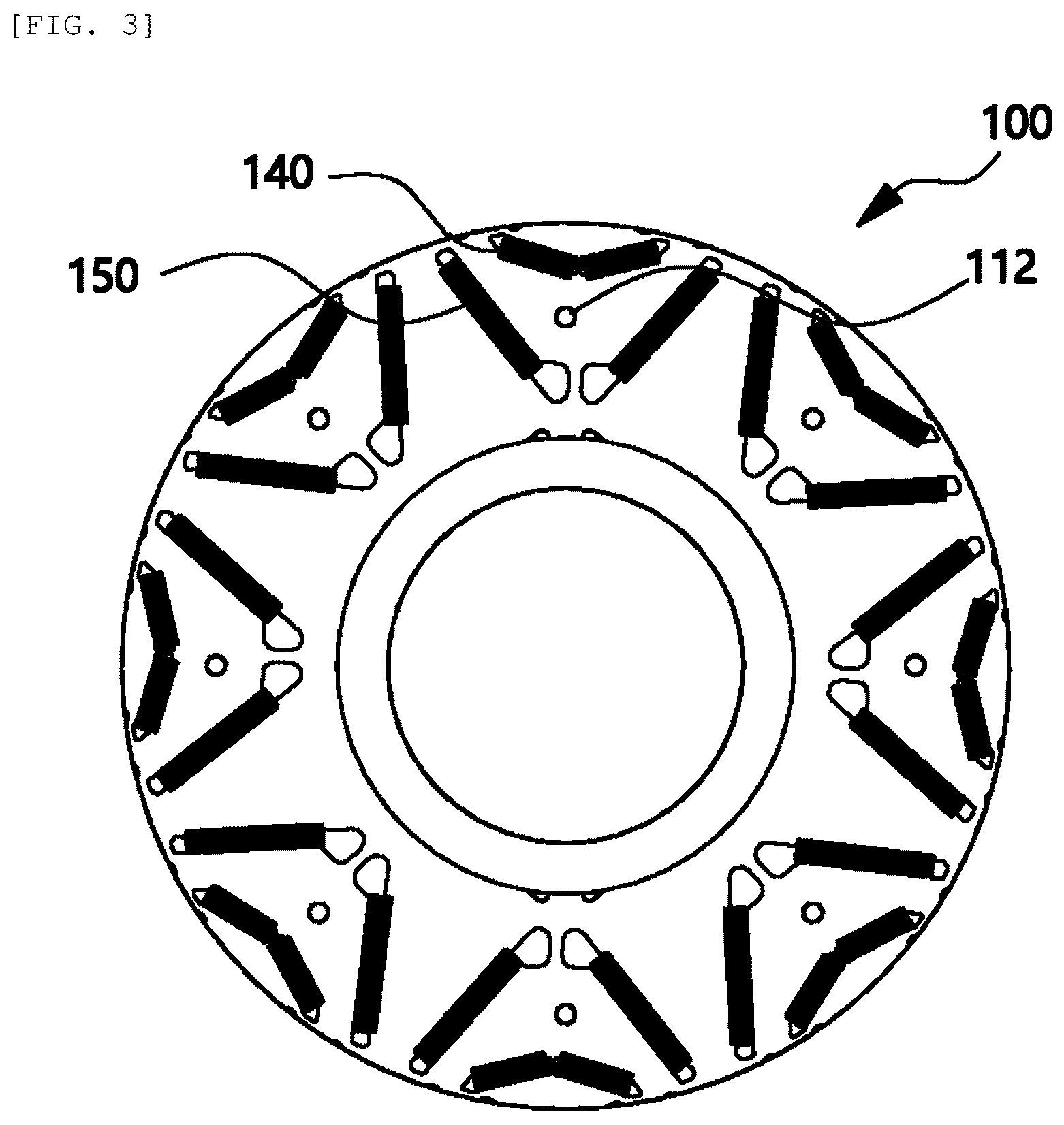 Patent US12562610 Figure 3 – Rotor module with cooling structure