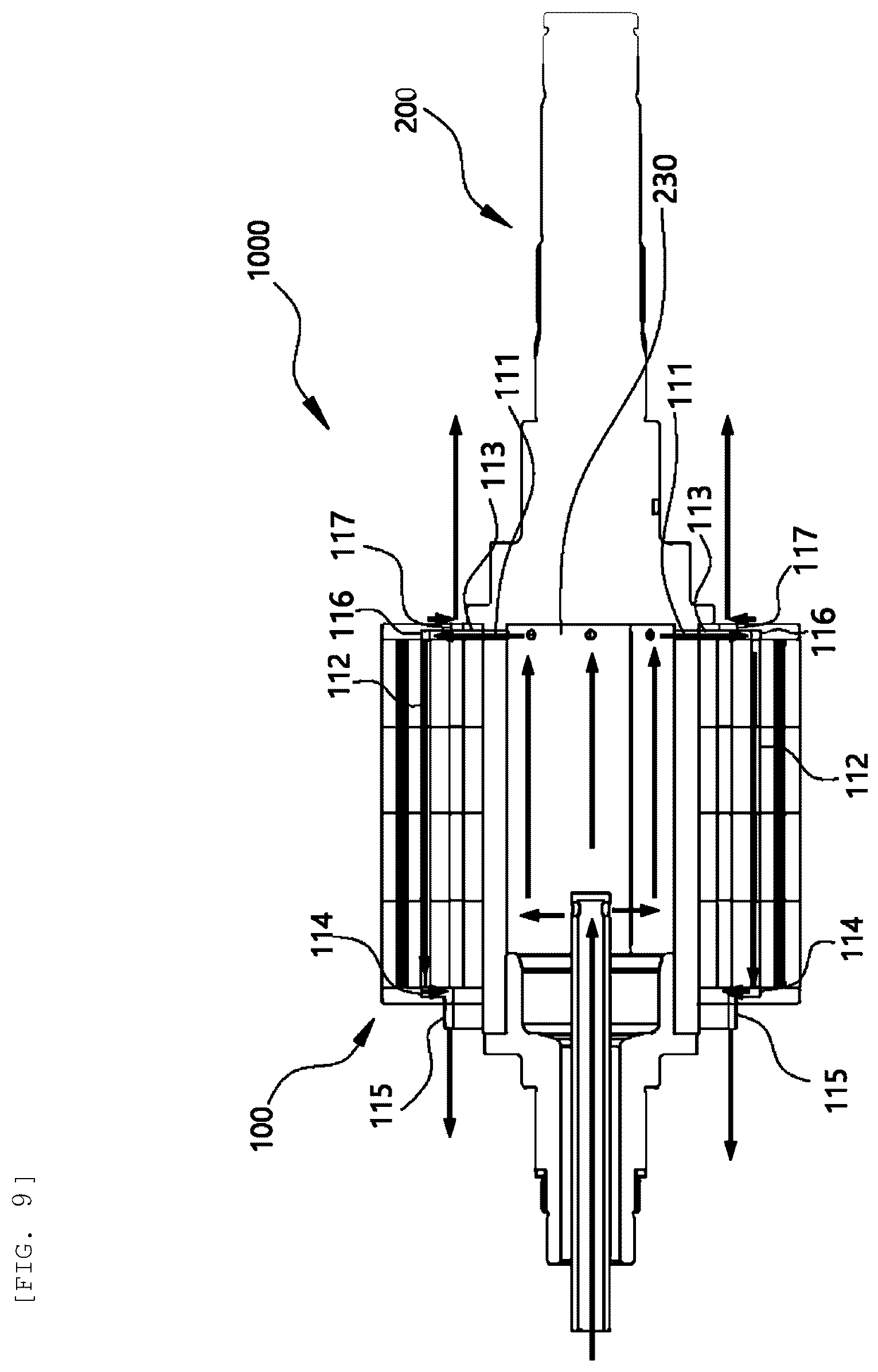 Patent US12562610 Figure 9 – Rotor module with cooling structure