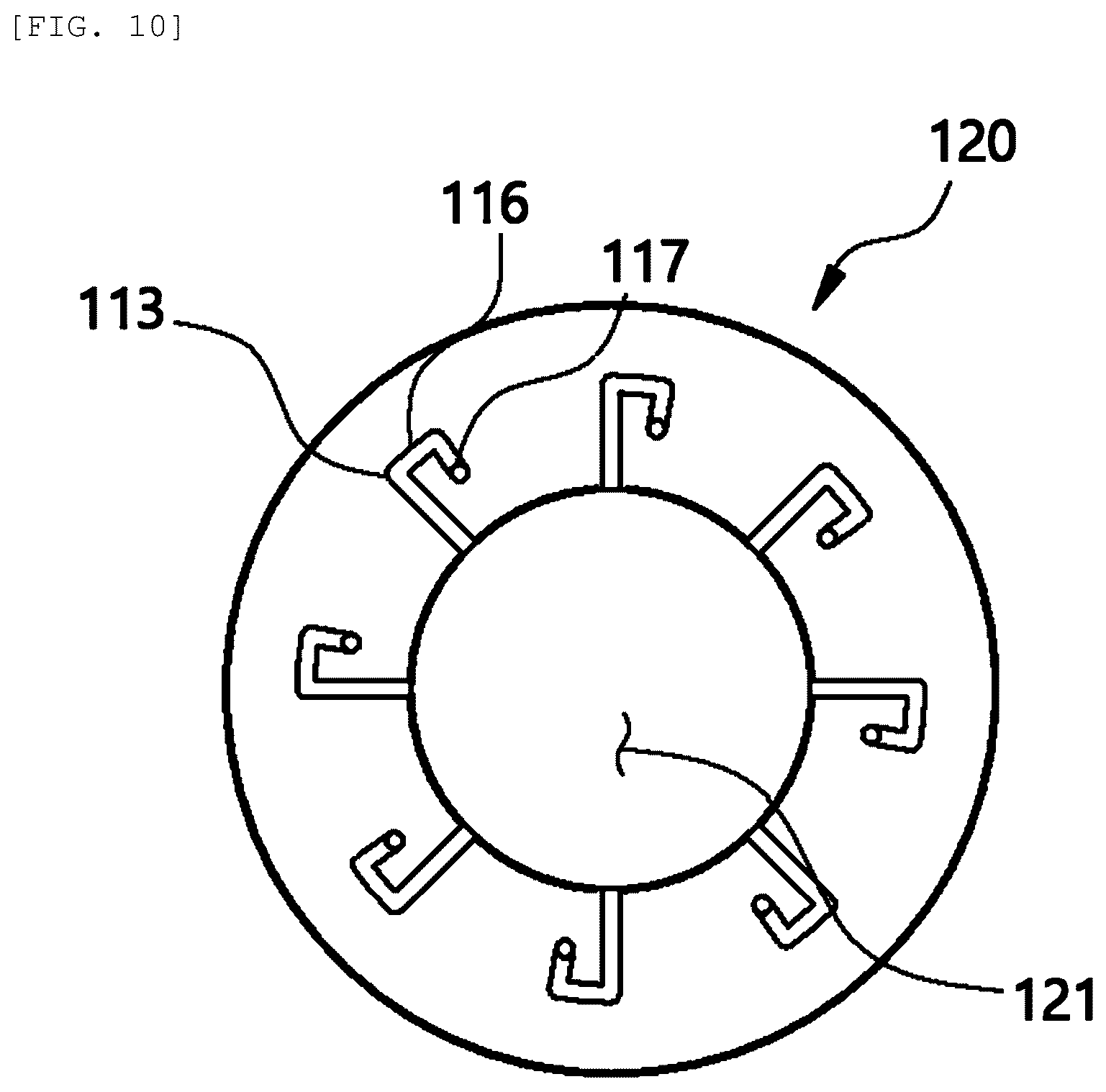 Patent US12562610 Figure 10 – Rotor module with cooling structure