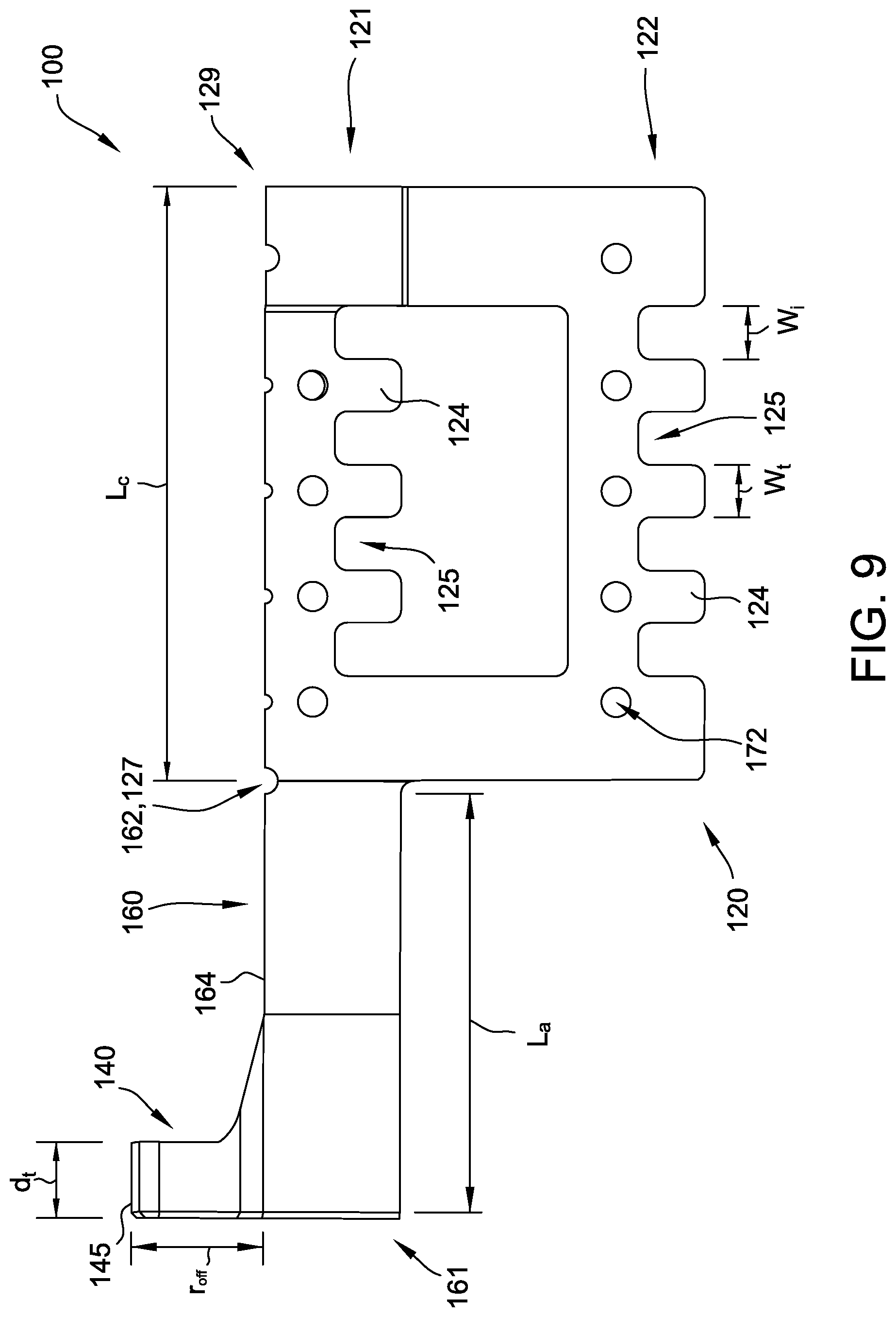 Patent US12562612 Figure 9 – End winding support bracket