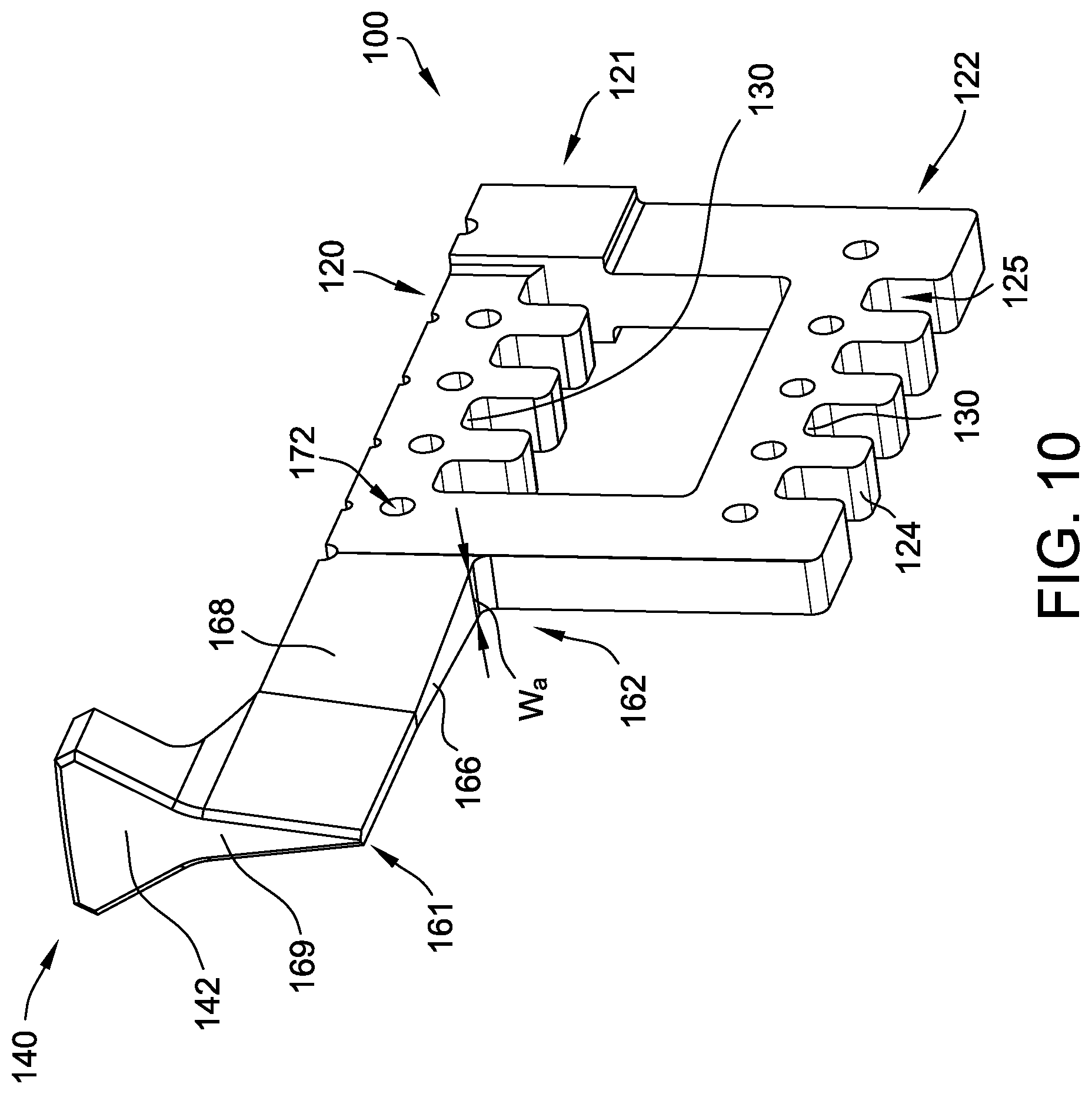 Patent US12562612 Figure 10 – End winding support bracket