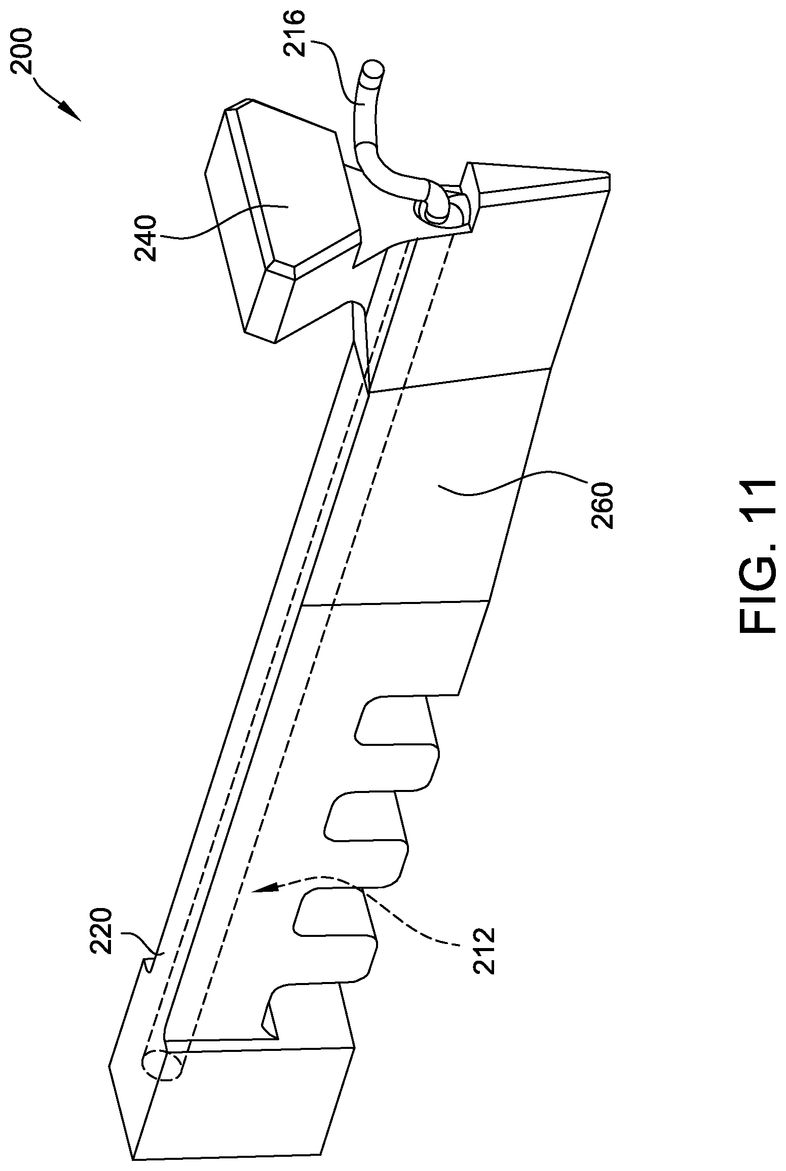 Patent US12562612 Figure 11 – End winding support bracket