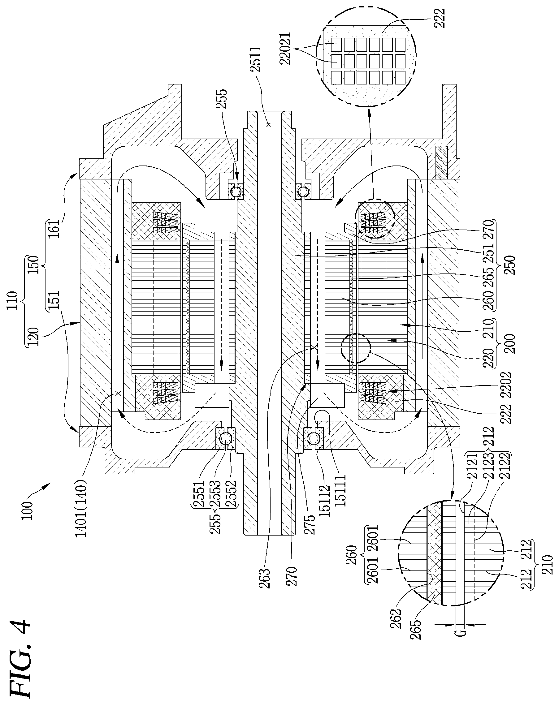 Patent US12562615 Figure 4 – Motor assembly