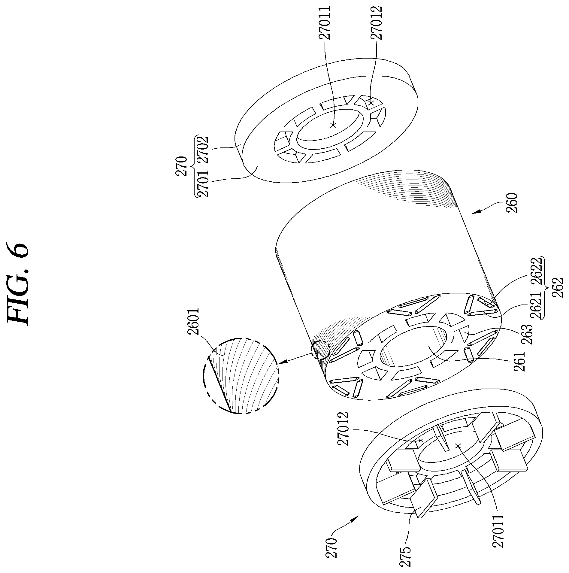 Patent US12562615 Figure 6 – Motor assembly