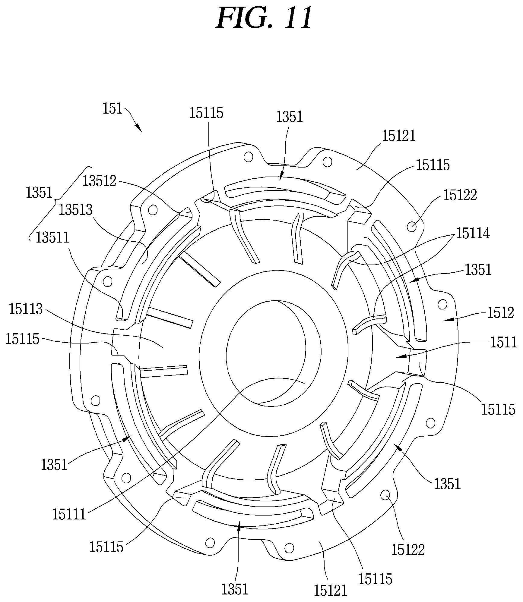 Patent US12562615 Figure 10 – Motor assembly