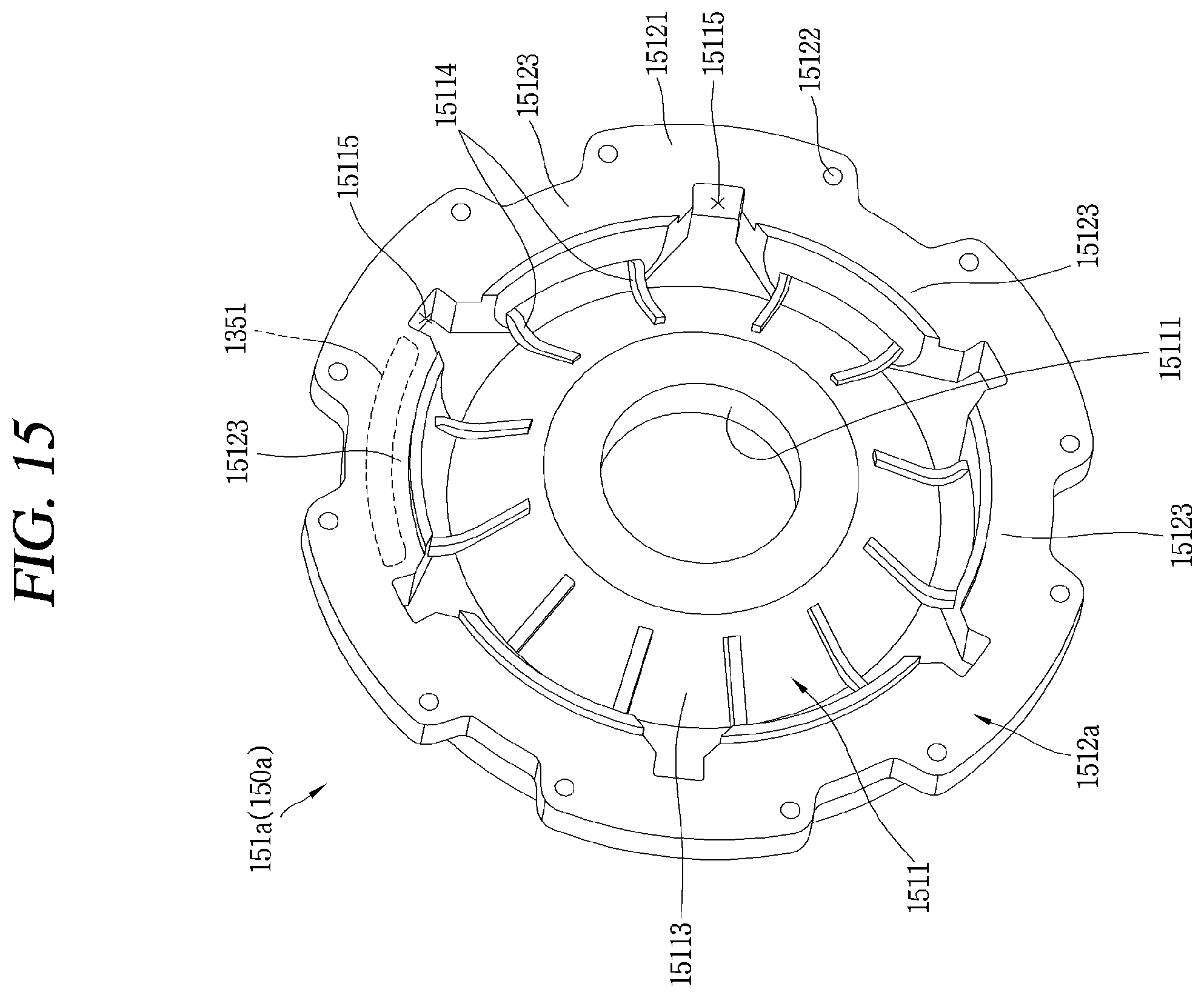 Patent US12562615 Figure 14 – Motor assembly