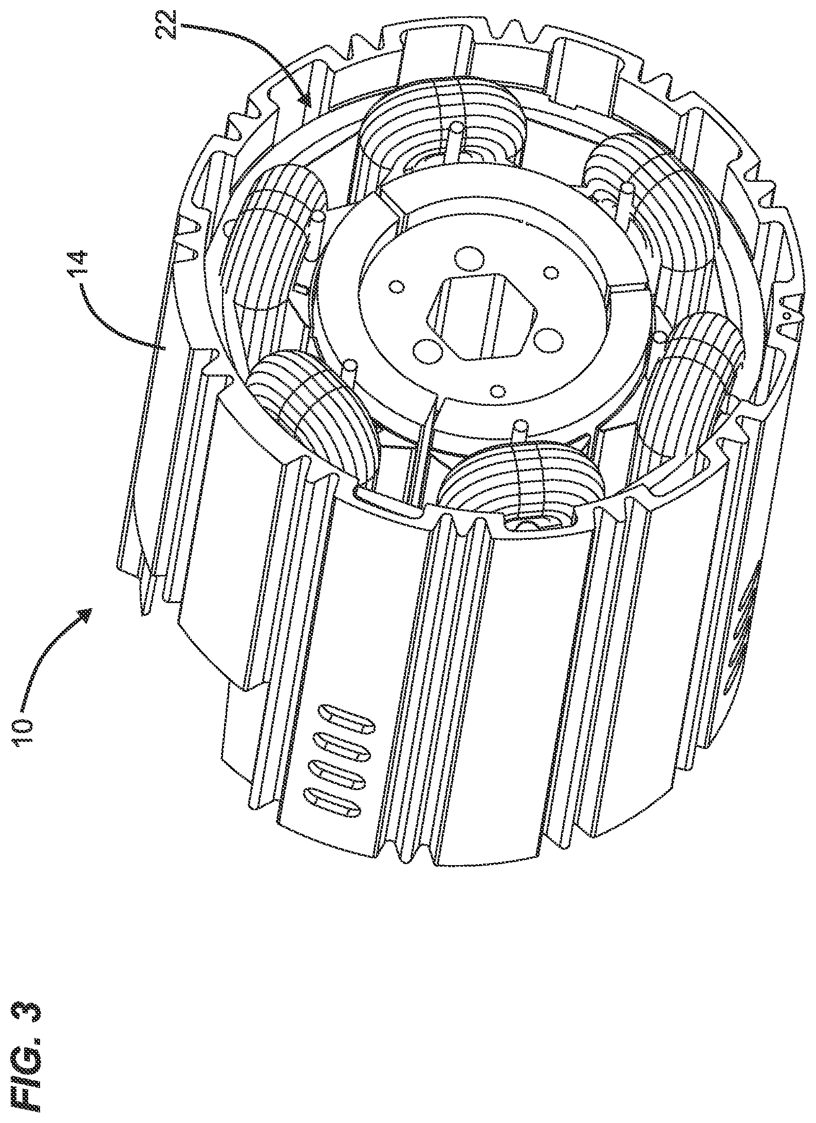 Patent US12562616 Figure 3 – Motor with expandable casing