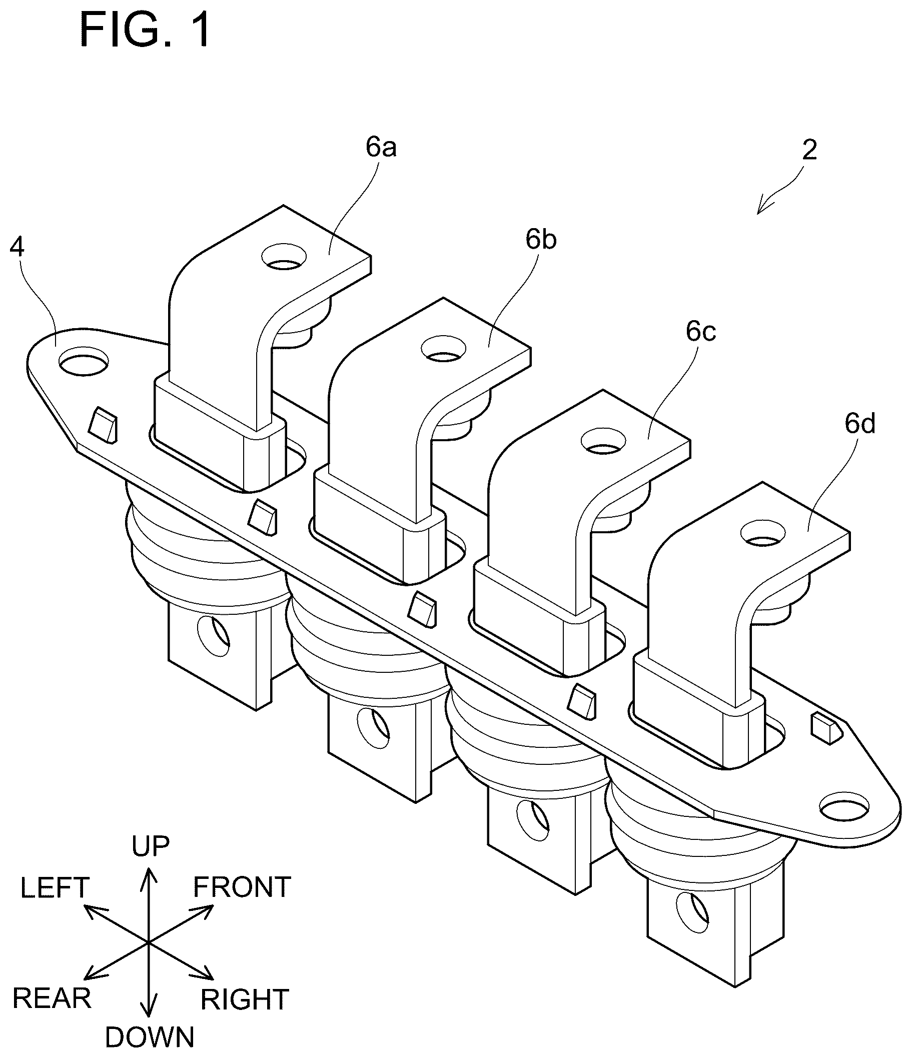 Patent US12562617 Figure 1 – Terminal block