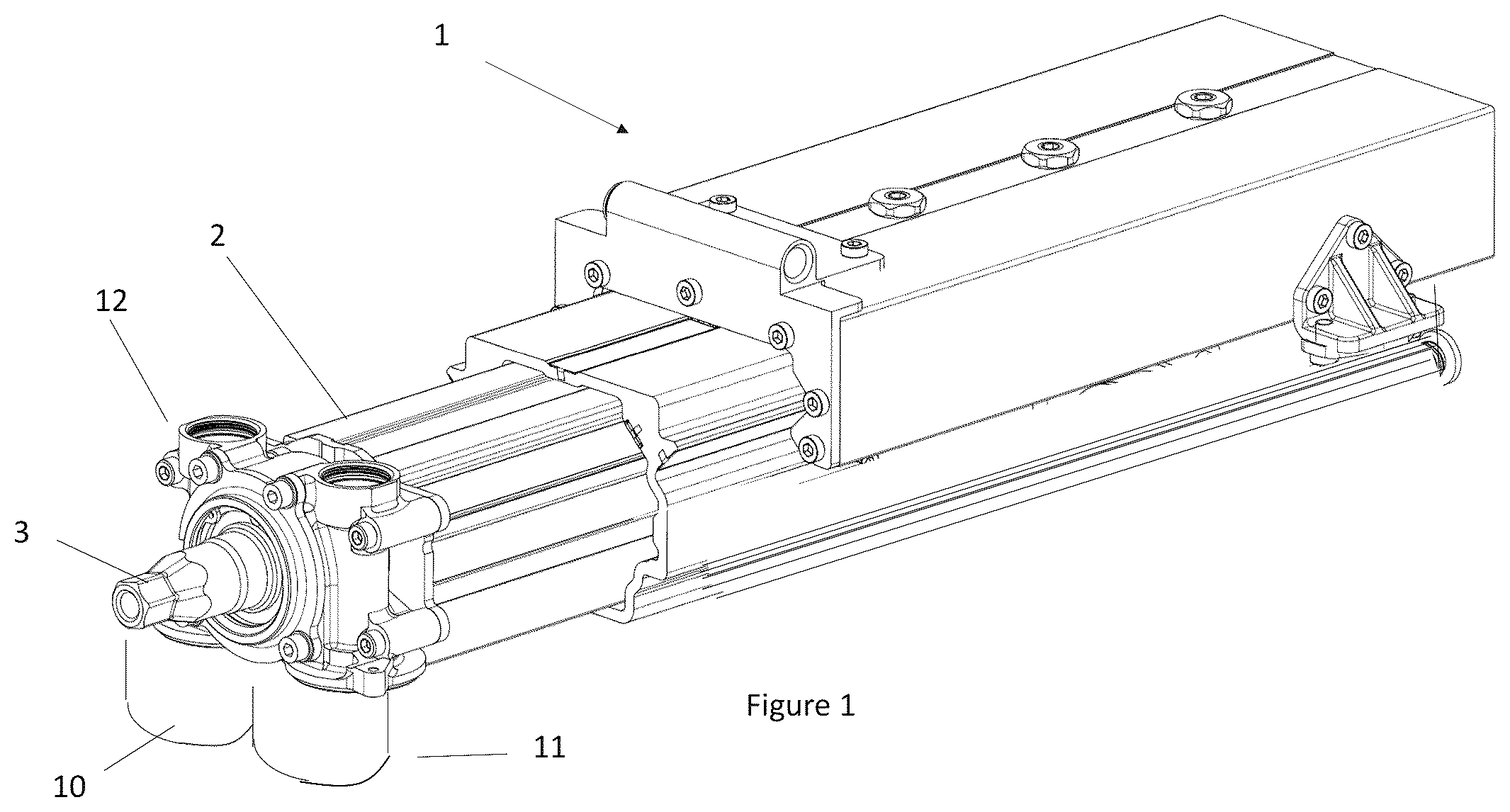 Patent US12562618 Figure 1 – Dual motor drive assembly