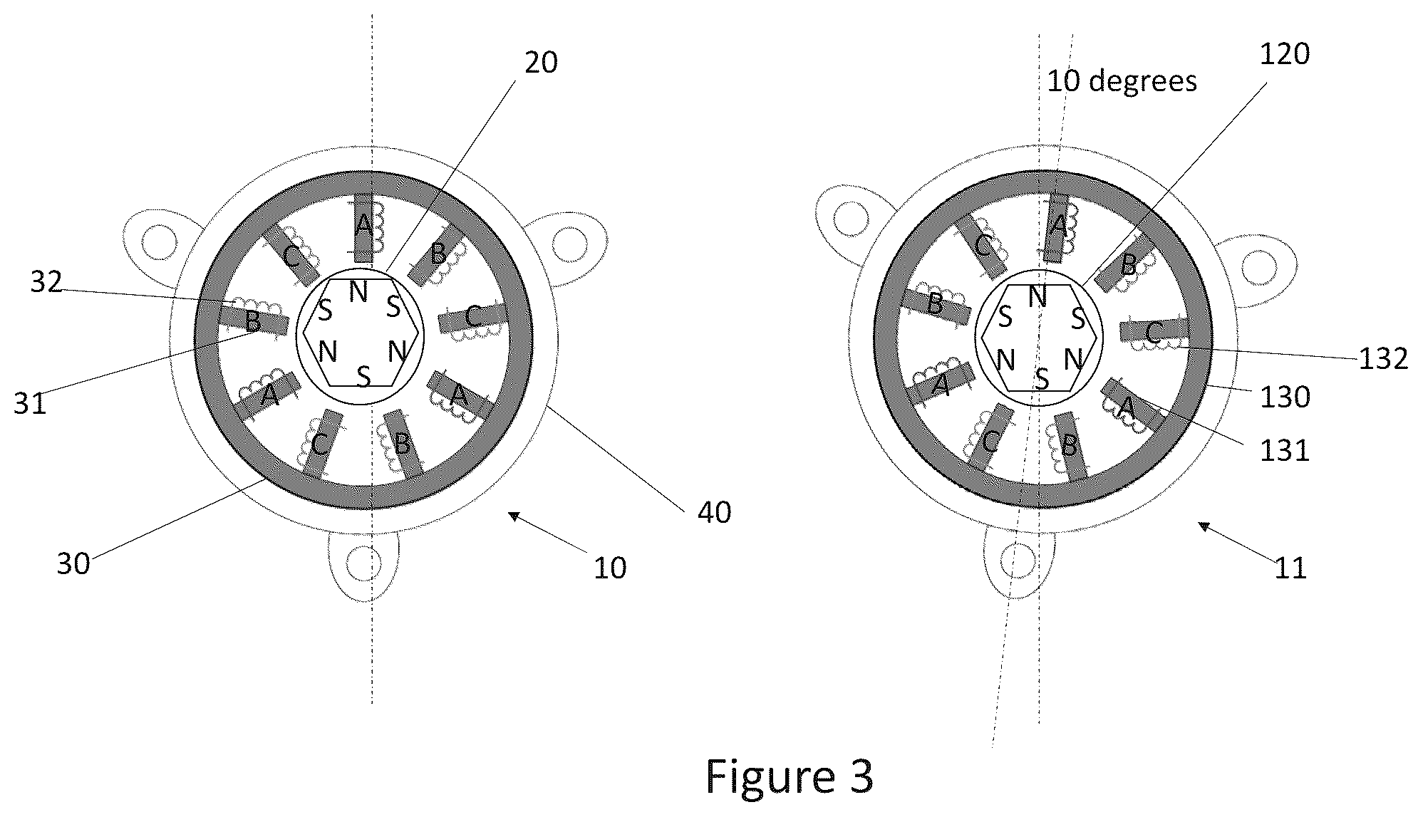 Patent US12562618 Figure 3 – Dual motor drive assembly