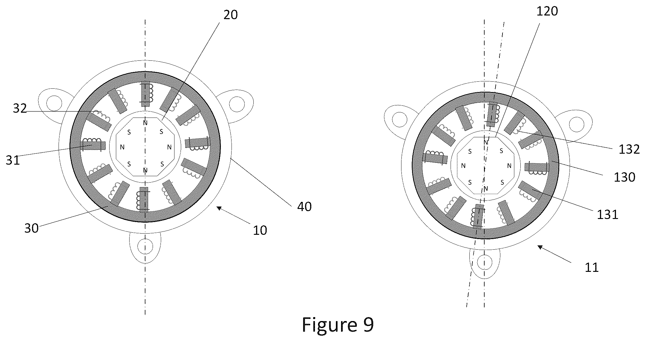 Patent US12562618 Figure 9 – Dual motor drive assembly