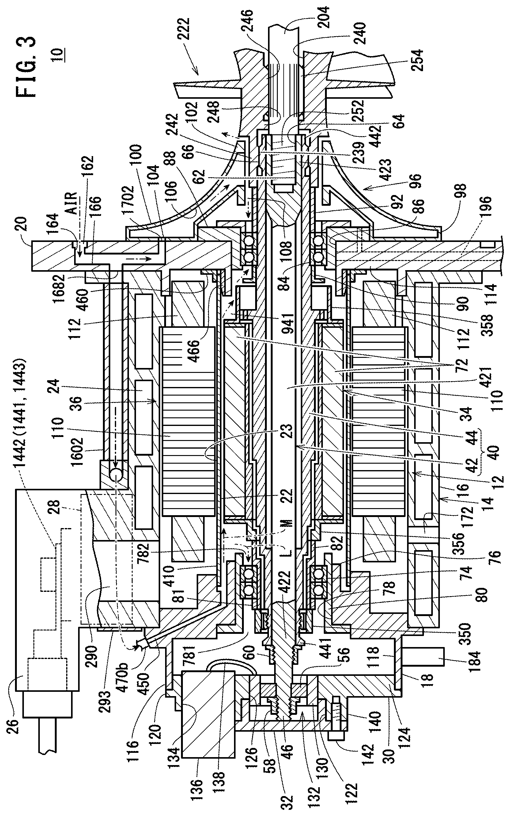 Patent US12562620 Figure 3 – Rotating electric machine system, and combined power system equipped therewith
