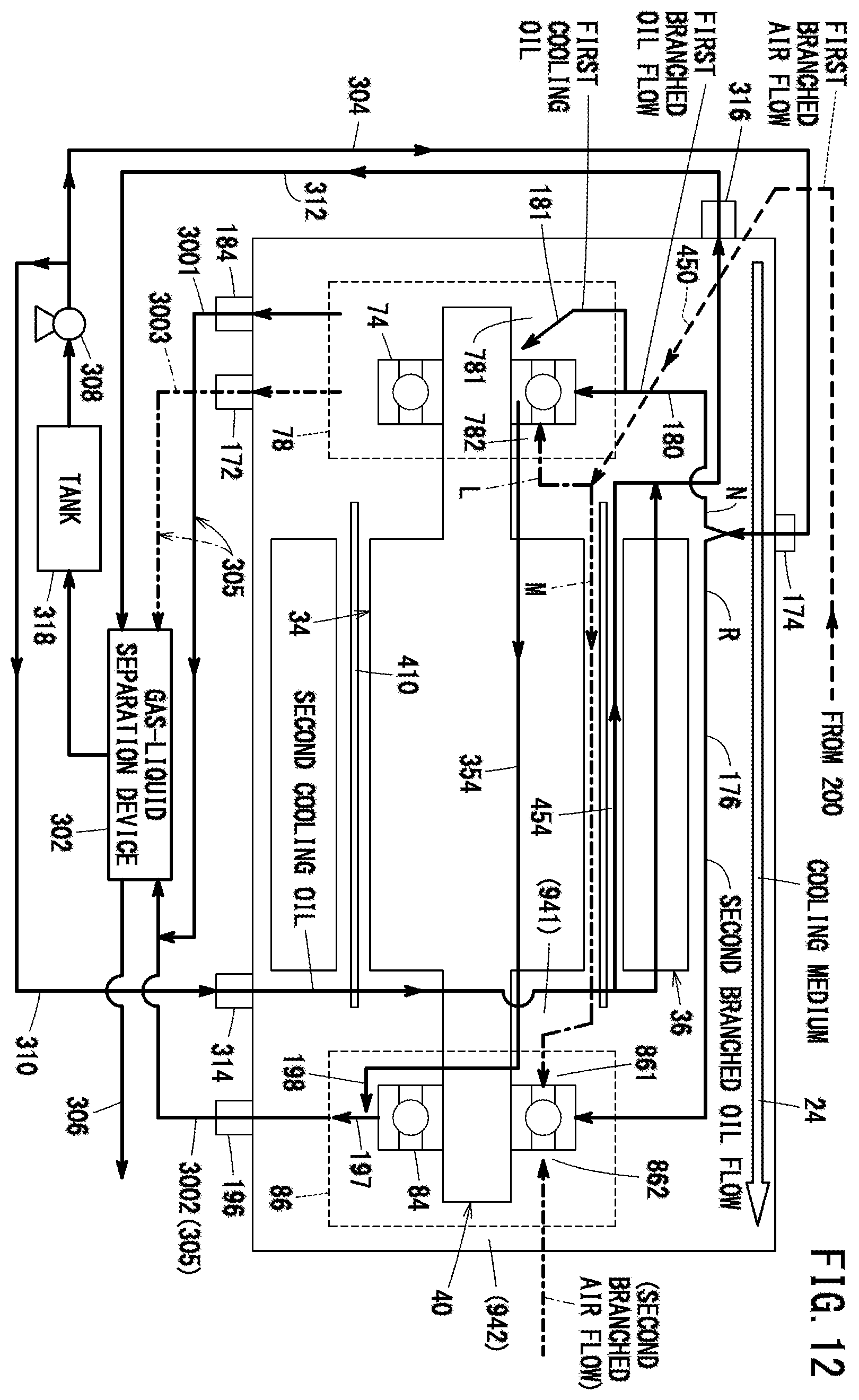 Patent US12562620 Figure 12 – Rotating electric machine system, and combined power system equipped therewith