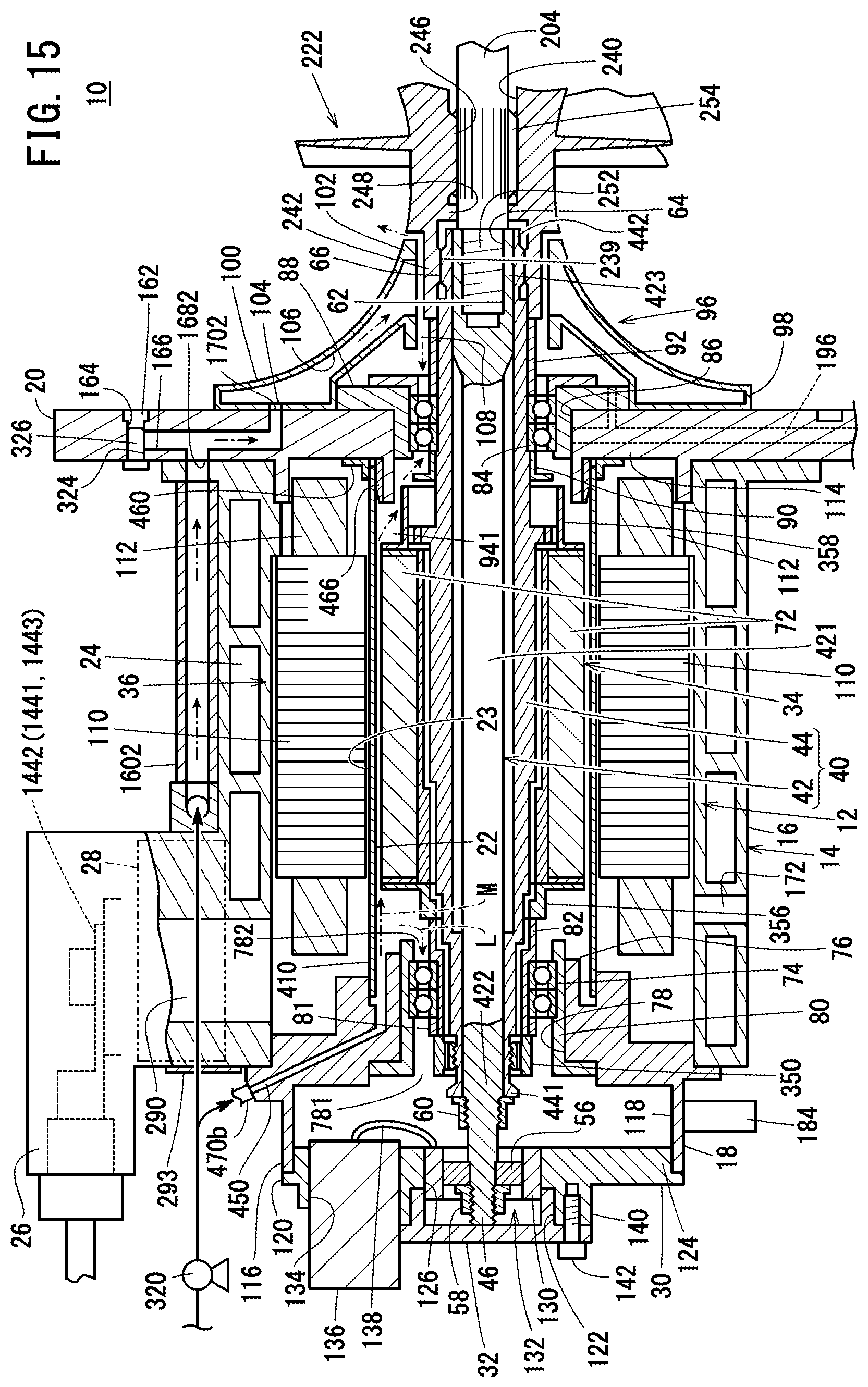 Patent US12562620 Figure 15 – Rotating electric machine system, and combined power system equipped therewith