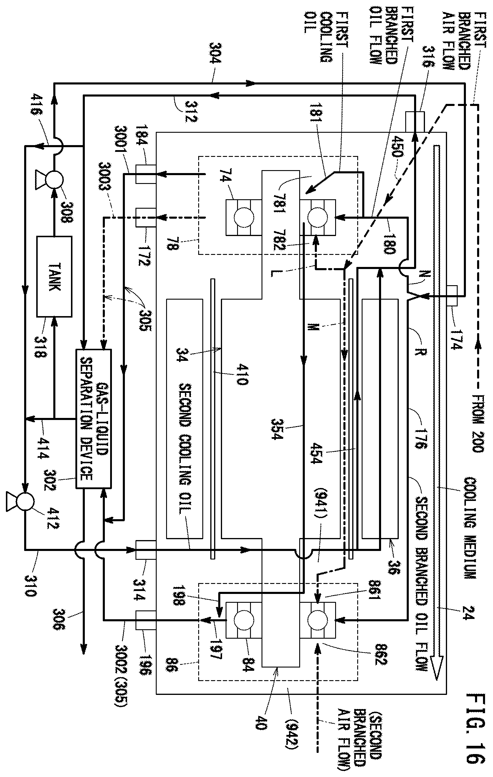 Patent US12562620 Figure 16 – Rotating electric machine system, and combined power system equipped therewith