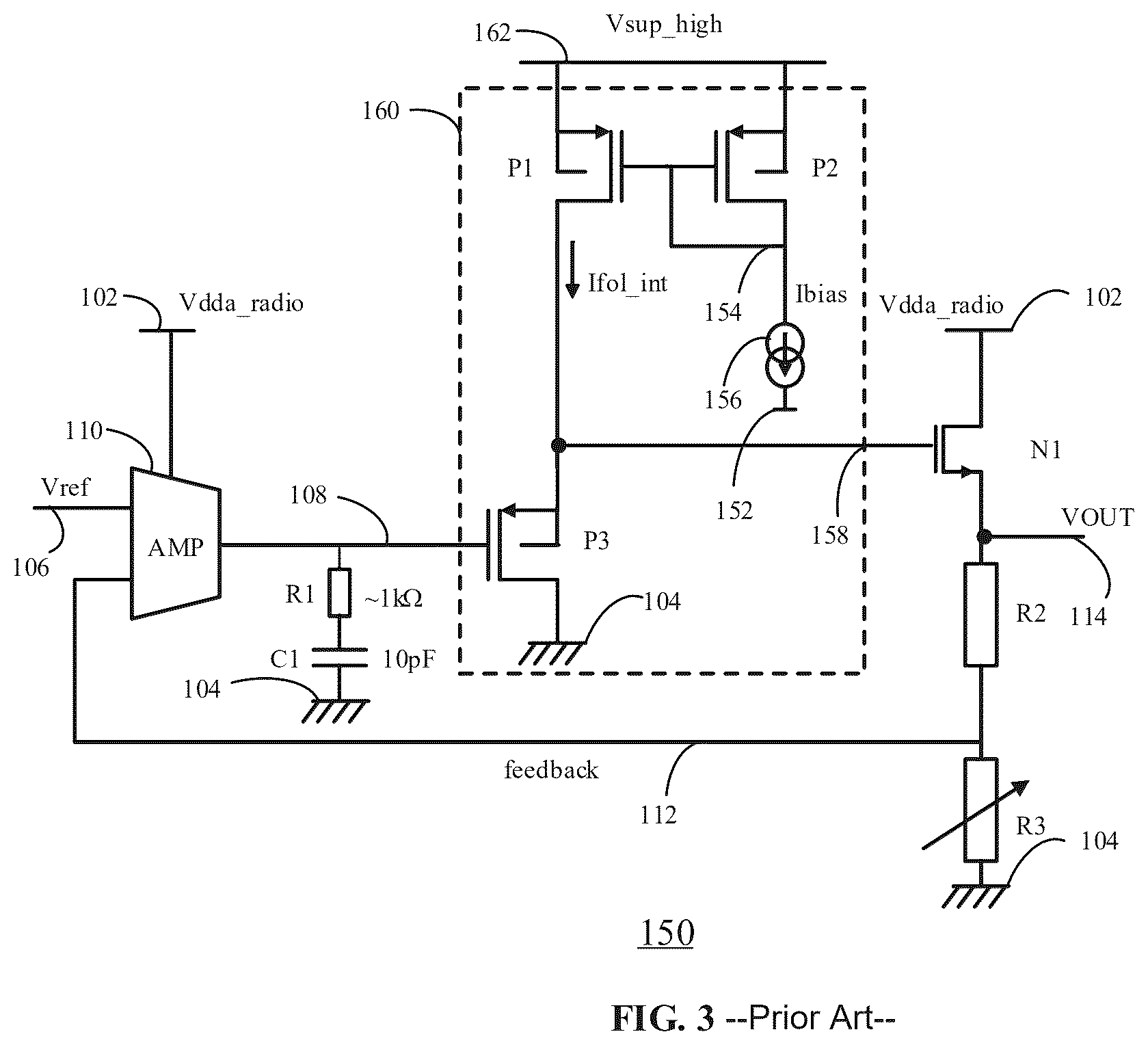 Patent US12562631 Figure 2 – Gate driver for a low dropout voltage regulator