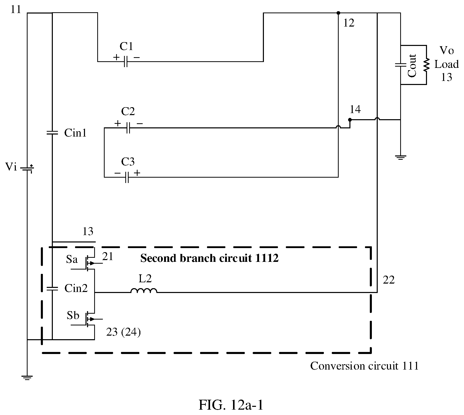Patent US12562632 Figure 11 – Conversion circuit including isolation and conversion units, and switch-mode power supply including the conversion circuit