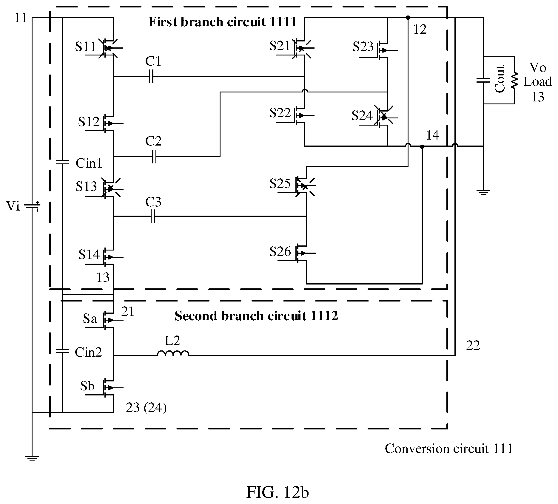 Patent US12562632 Figure 12 – Conversion circuit including isolation and conversion units, and switch-mode power supply including the conversion circuit
